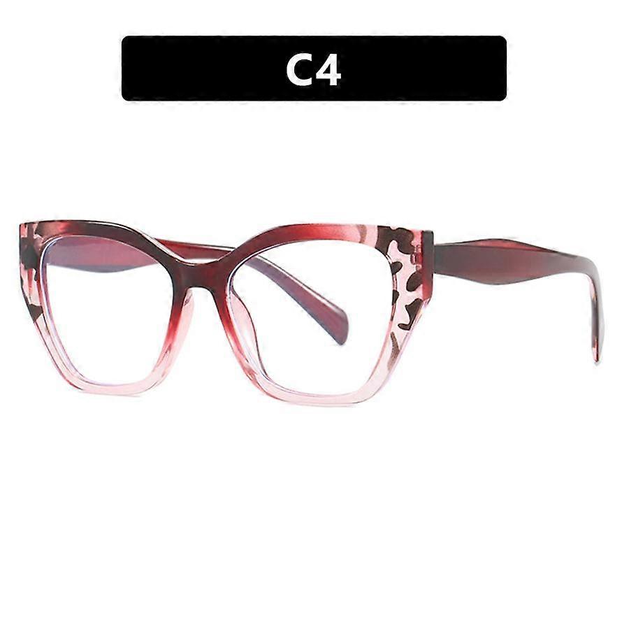 Women Eyeglasses Frame Cat Eye Glasses Retro Computer Eyeglasses Anti Blue Light Large Frame Luxury Brand Design Decorative Eyewear