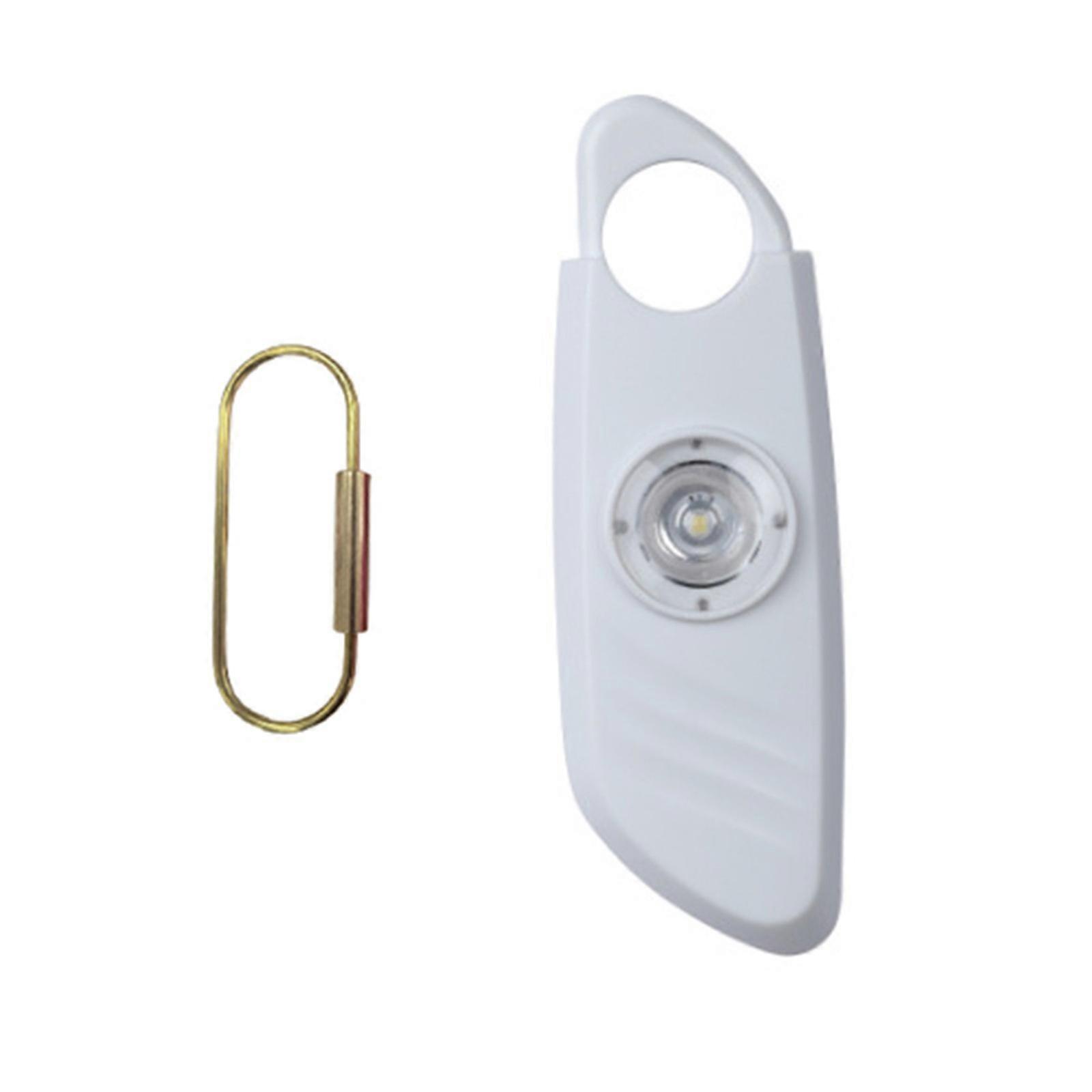130dB Song Alarm with Light & Buckle Safe Sound Alarm Security Protections Devices Security Alarm White