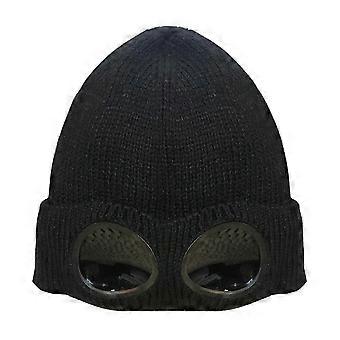 Unisex Wool Knitted Goggles Beanie Winter Warm Cap For Men Women Outdoor Sports
