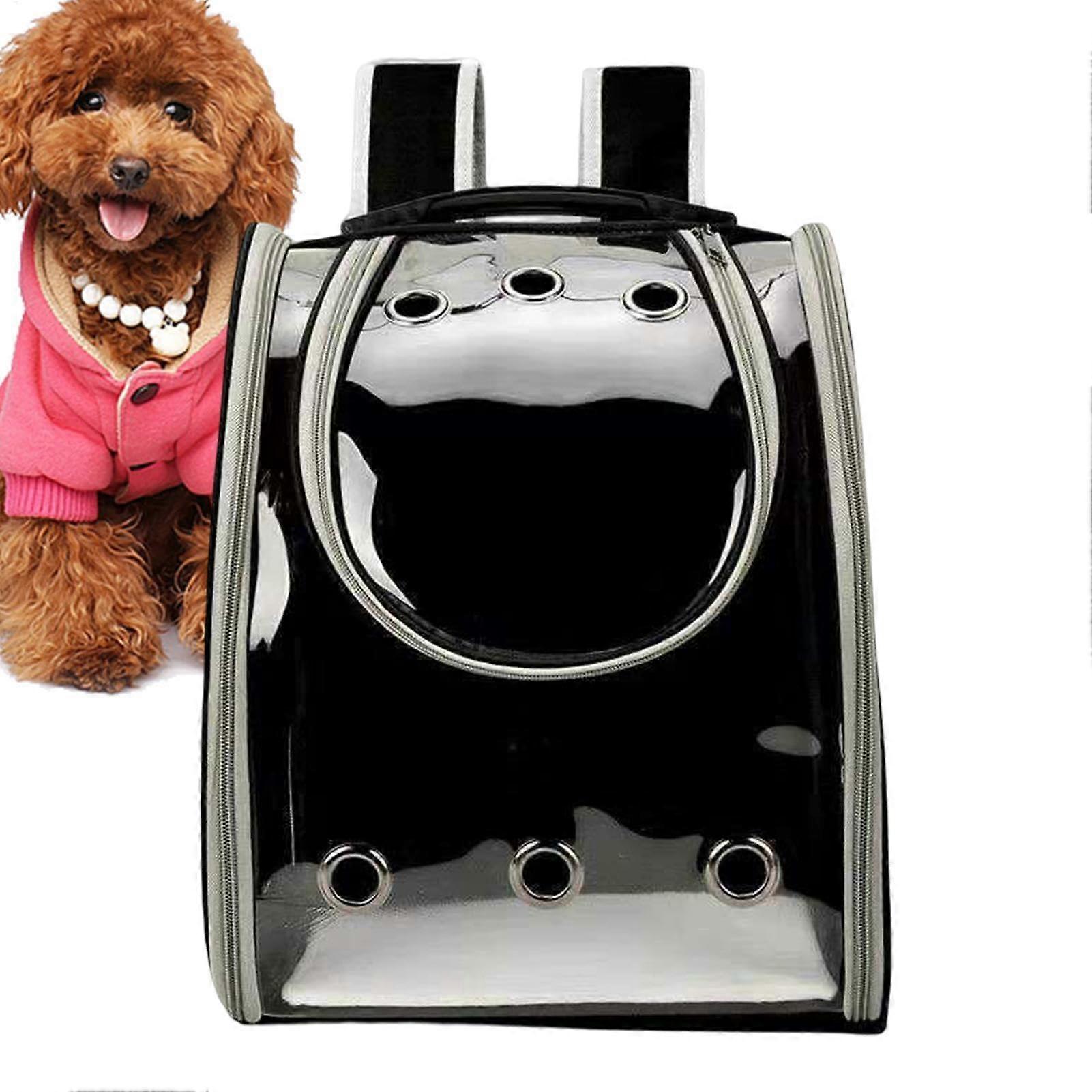 Cat backpacks for carrying cats, puppies, dogs, breathable pet carrier, black