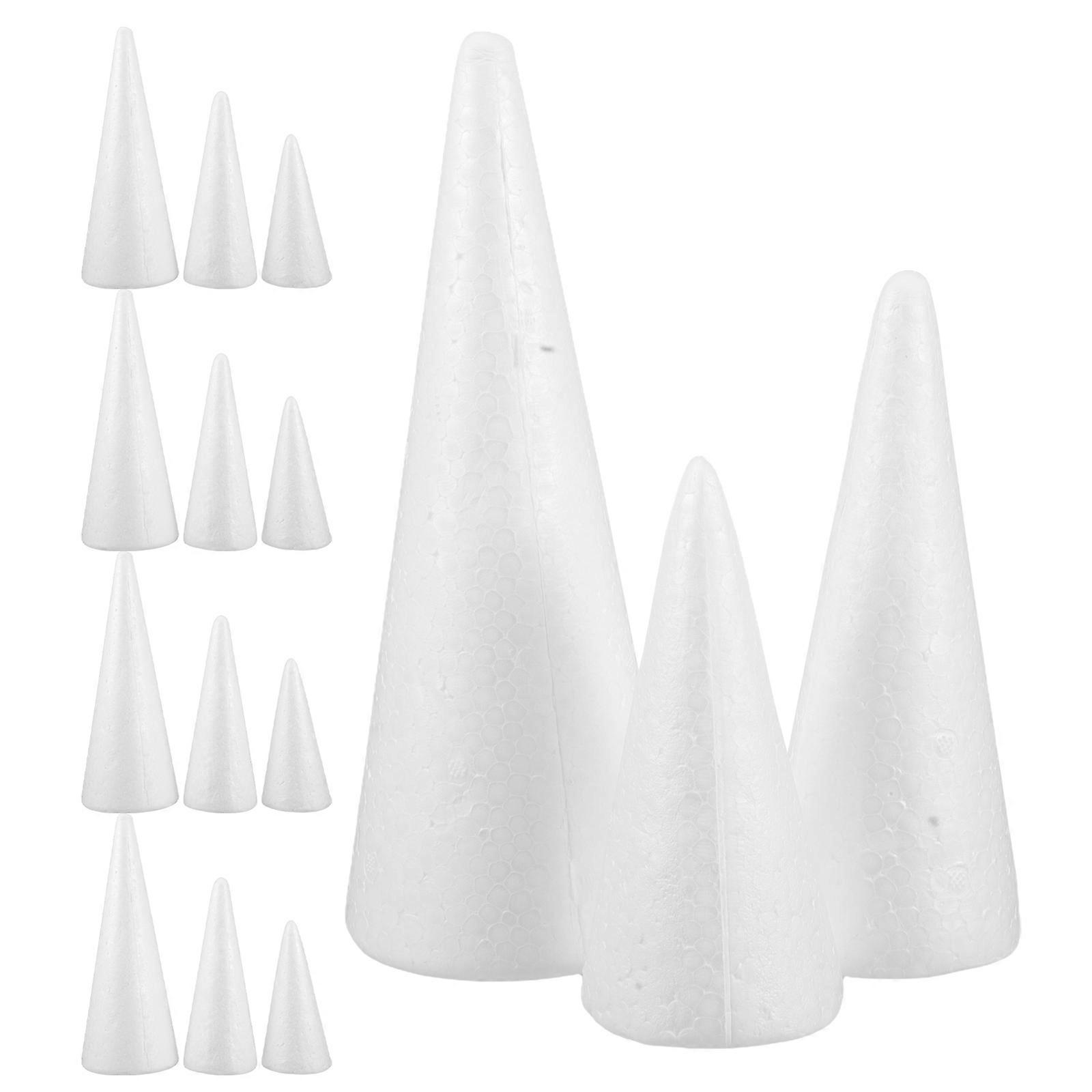 Foam Cone Models Pack of 15 – Creative Shapes for DIY Christmas Crafts, Holiday Decorations and School Projects