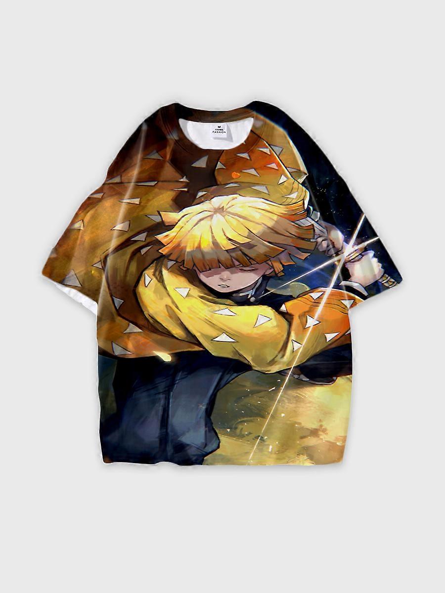 T-shirt round neck Character Pattern loose short sleeve P670