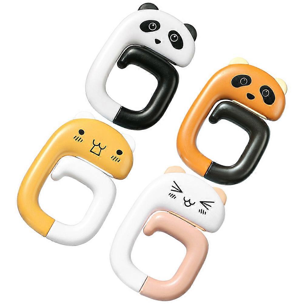 4pcs Flexible Panda Shaped School Desk Bag Hooks Anti Slip Table Backpack Hangers