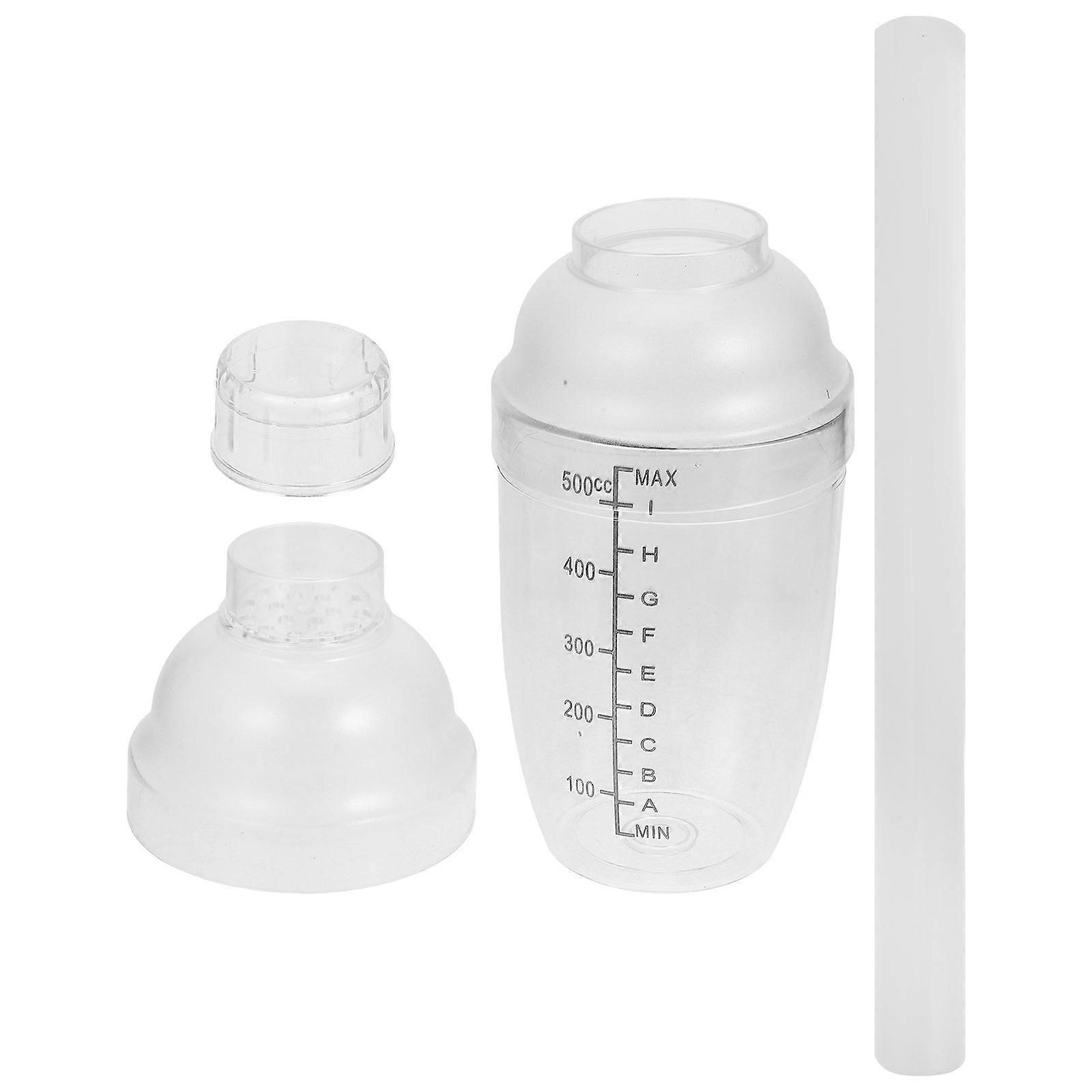 Transparent PP Espresso Shaker Cup for Home 500ml Bartending Coffee Mixer with Design