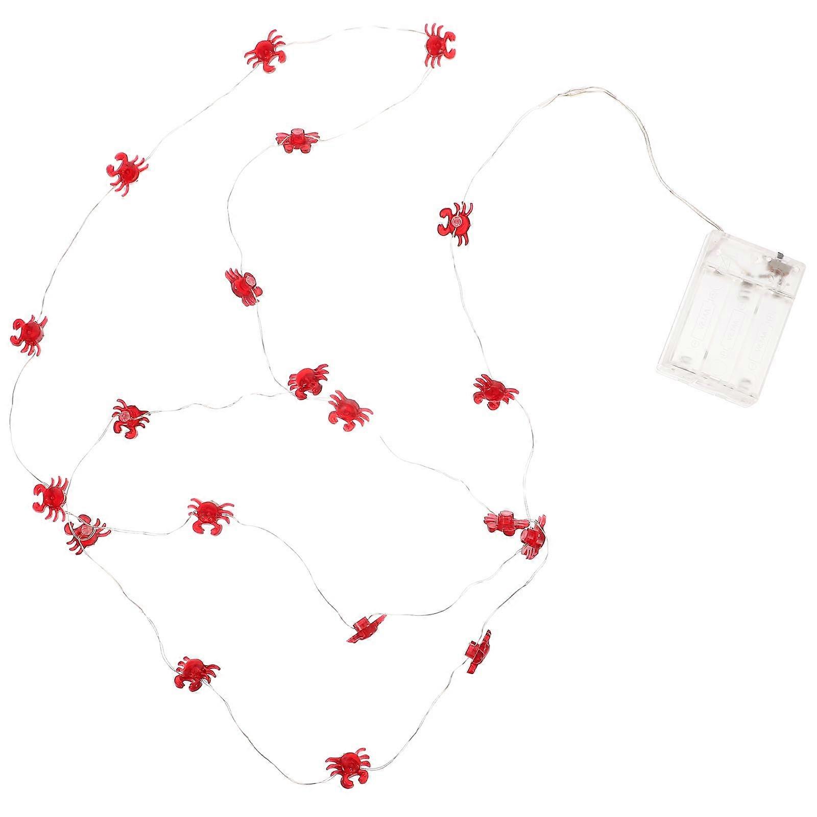 Red Crab Modeling String Light Decor for Home with Plastic and Copper Design