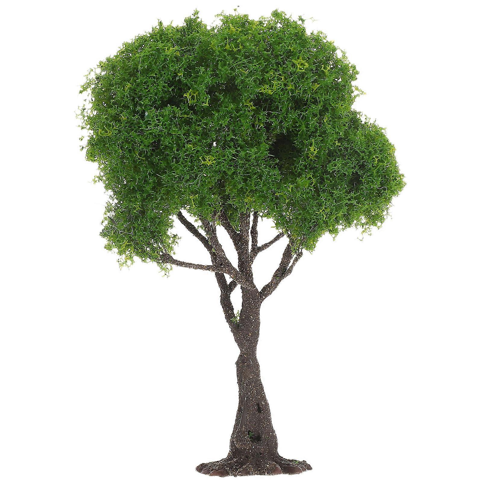 Artificial Miniature Trees for Landscape Decoration Green Plastic Model for Crafts 4.5 Inch