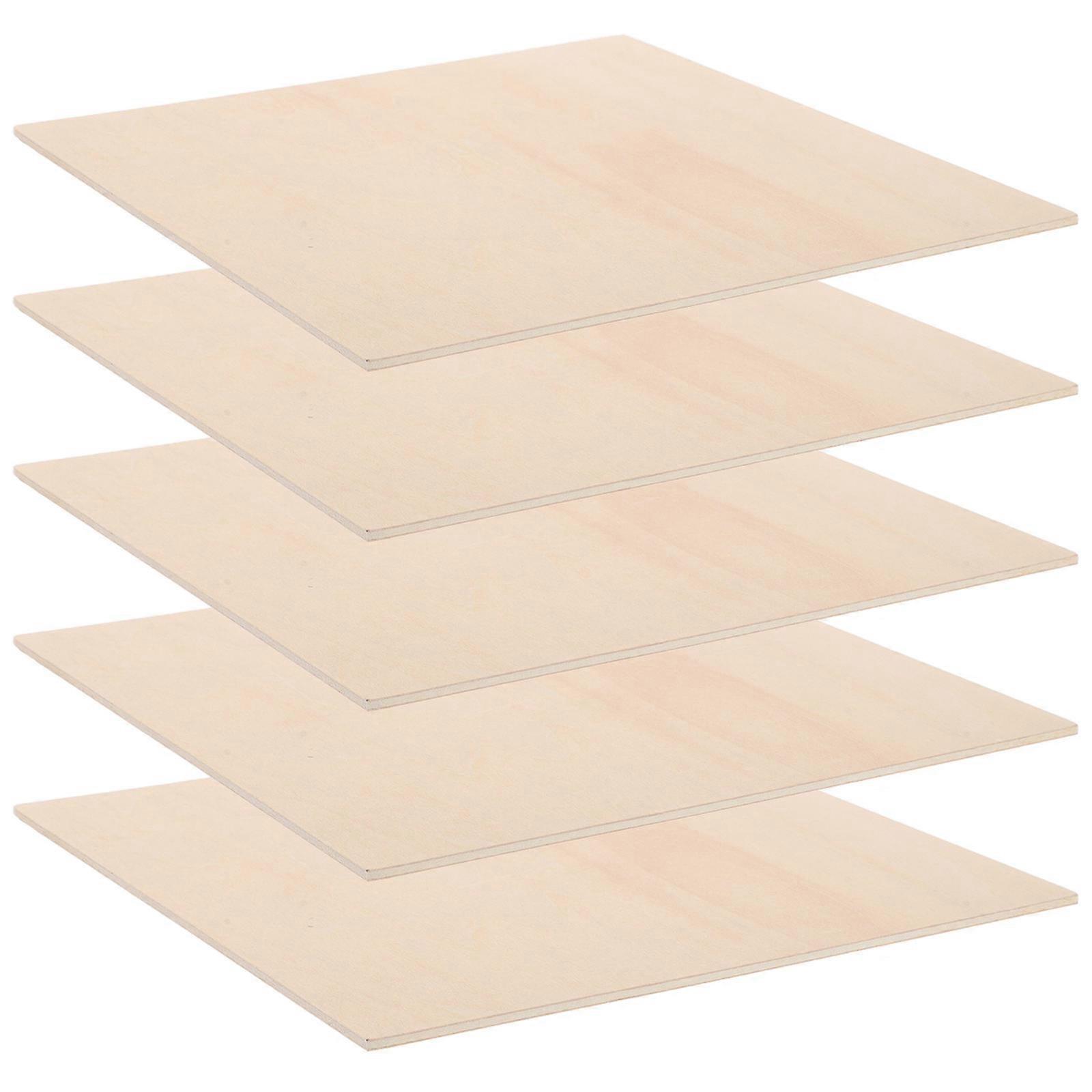5pcs Basswood Composite Craft Sheets for DIY Projects, Architectural Models, Pyrography & Wood Burning Art