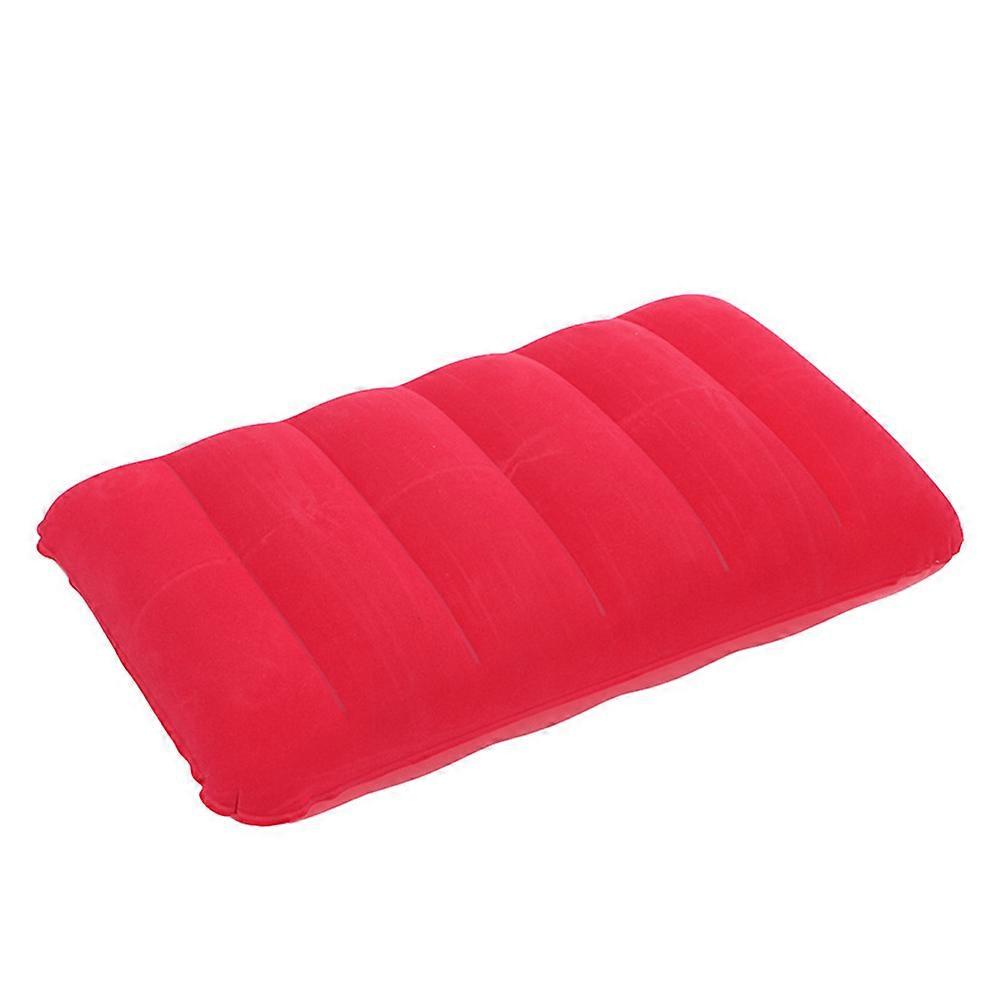 2 Pcs Multifunctional Inflatable PVC Flocking Waist Cushion Ergonomic Nap Pillow for Outdoor Travel Camping Office Use Portable Lumbar Support