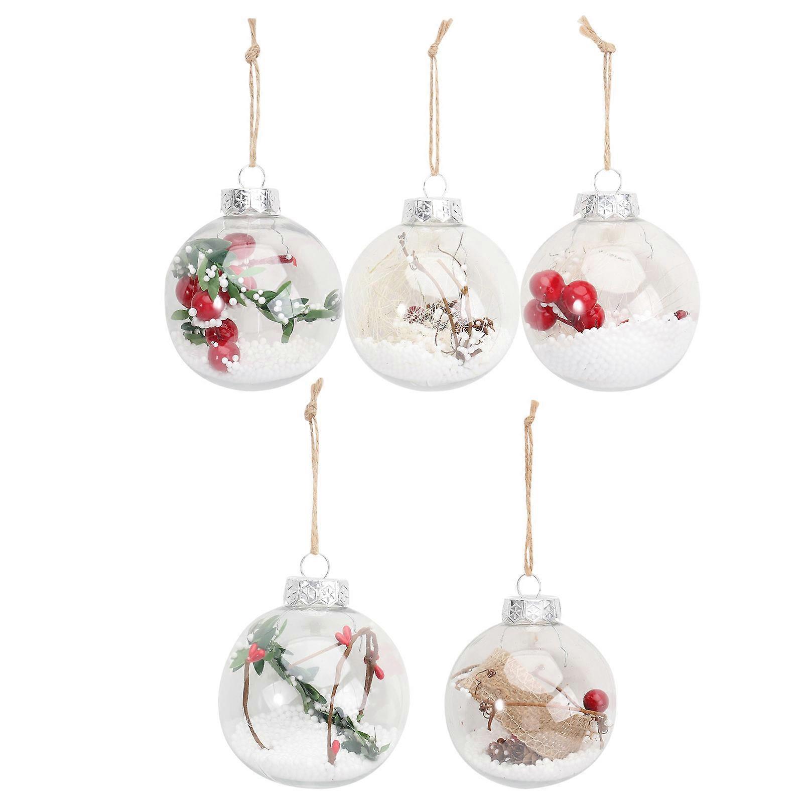 Shatterproof Transparent Plastic Christmas Tree Ornaments for Festive Holiday Decoration