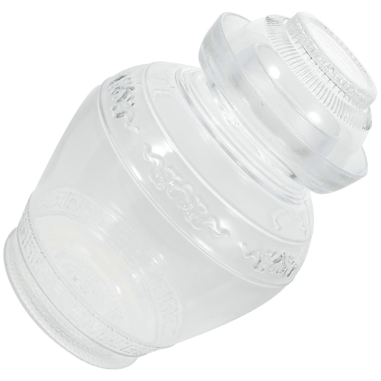 Transparent Glass Storage Jar with Sealed Lid for Kitchen Pickle Vegetable Storage 1pc
