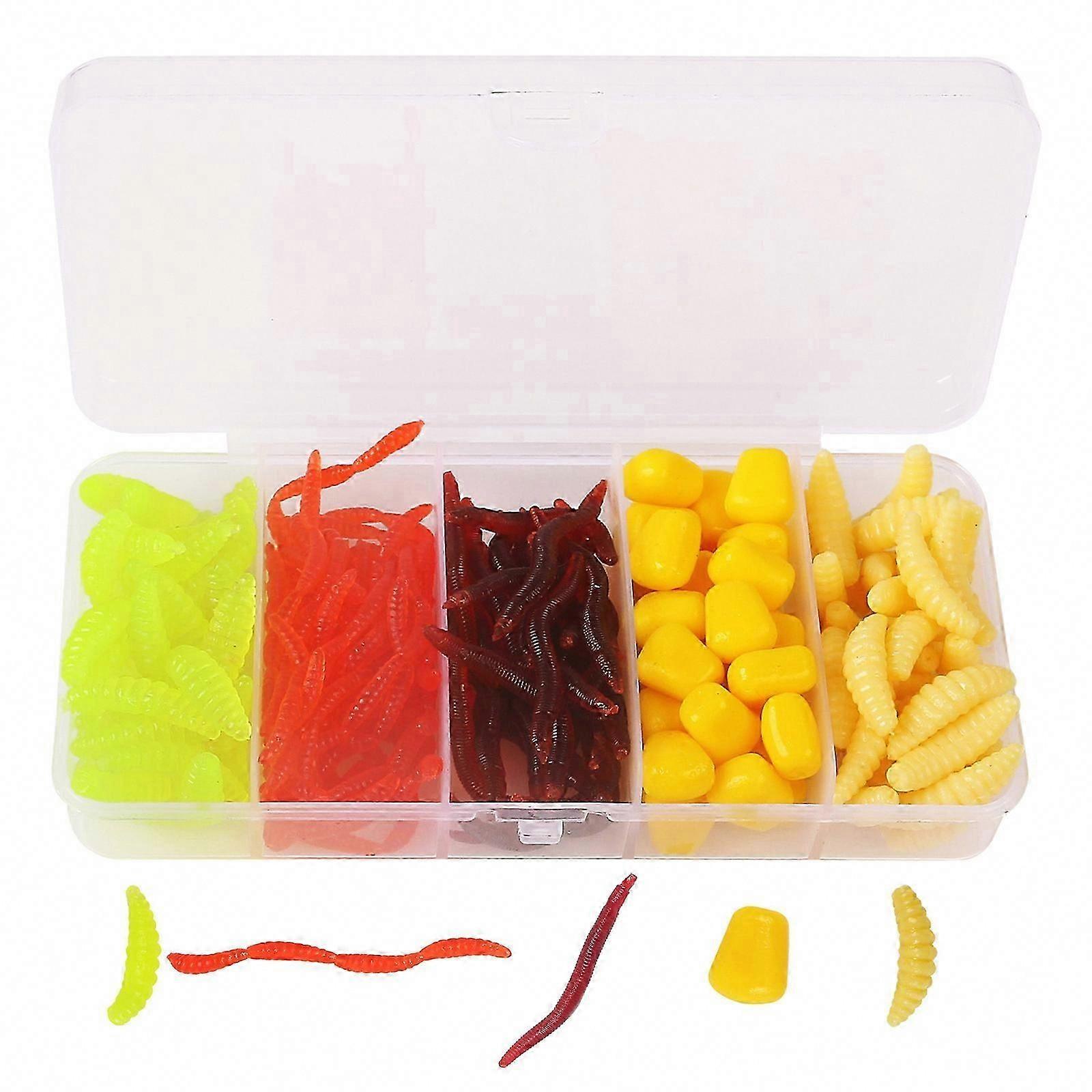 160 Teile / Satz Weiche Wacky Rigs Würmer Köder Silikon Angelköder Würmer Angelköder Kurze Würmer Künstliche Köder Schwimmköder