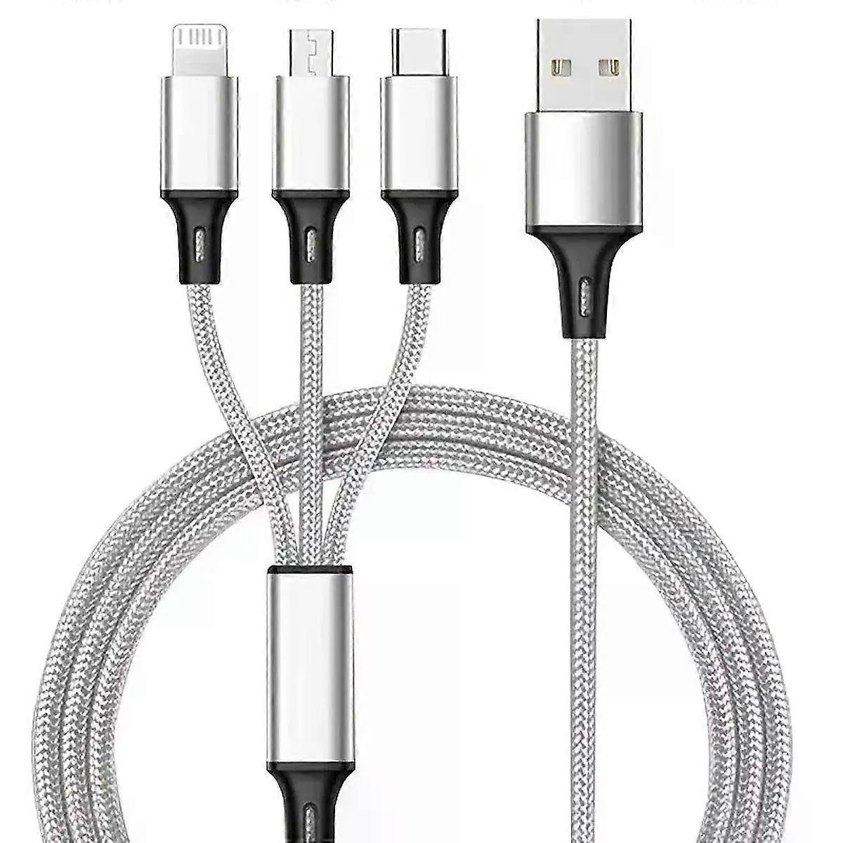 1 do 3 do szybkiego ładowania danych Nylonowy tkany USB do szybkiego ładowania telefonu samochodowego Złącze TPE do transmisji danych z rdzeniem miedzianym