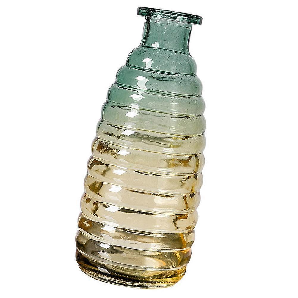 Gradient Relief Glass Vase – Handcrafted Nordic Design Desktop Flower Vase for Home, Office, Weddings & Special Occasions – Premium Quality Decor Item