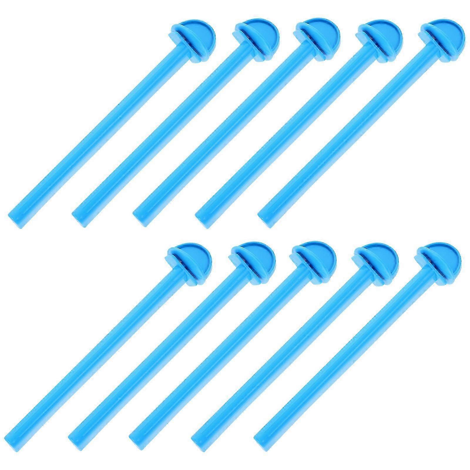 Parrot Stand Plastic Perch Easy to Fix on Cage Blue 16.00X3.00X3.00CM Textured Surface for Increased Friction 10Pcs