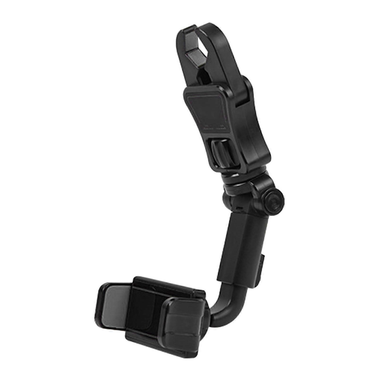 Multifunctional 360degree Rotation Dashboard Mount Mobile Phone Holder Car Adjustable Stand Rear View Bracket Practical Adjustable Gray