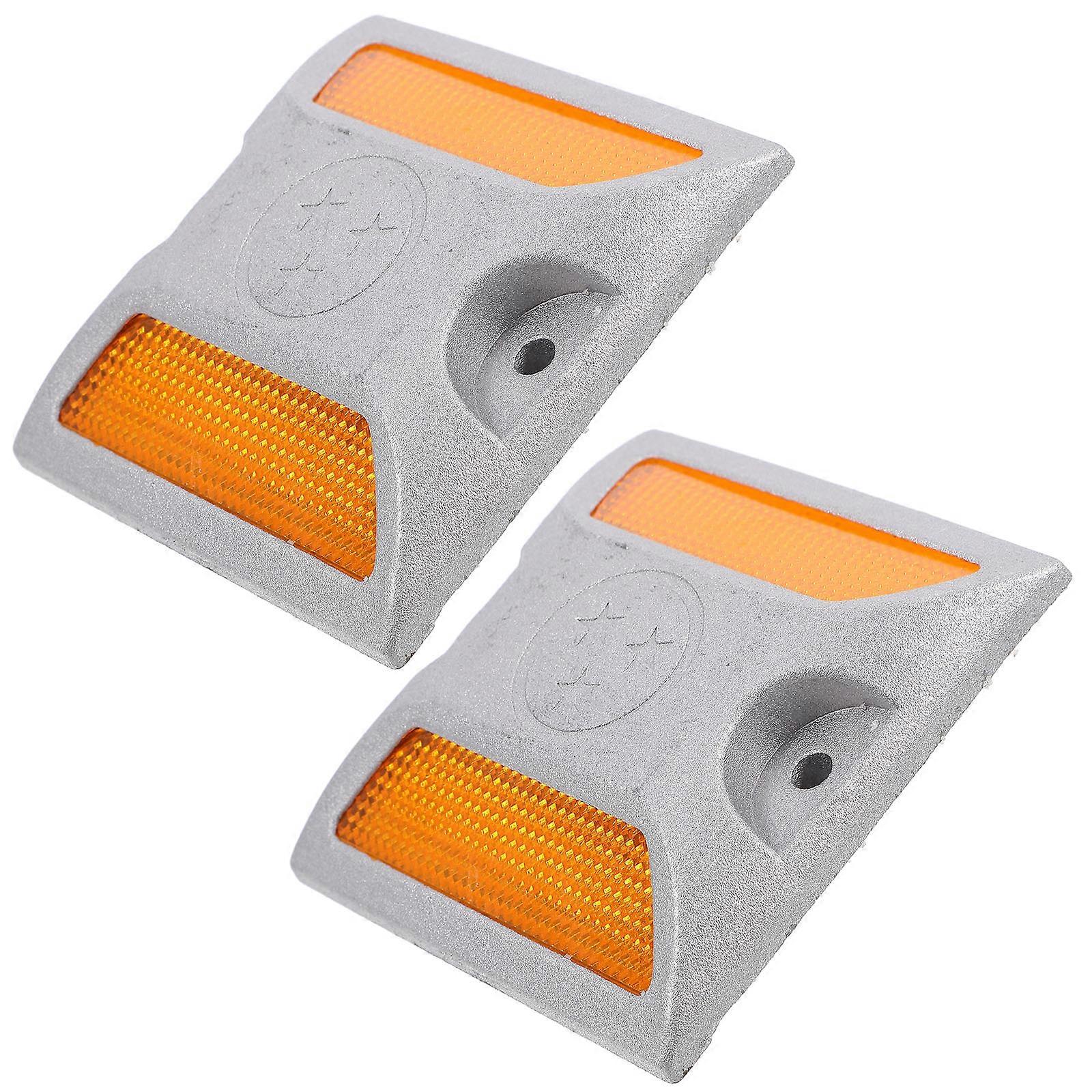 2pcs Reflective Driveway Pavement Marker Reflectors Random Style