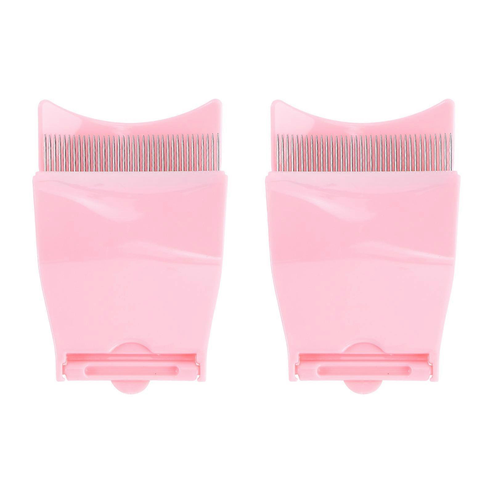 Eyebrow Grooming Tool Steel Needle Brow Comb for Daily Use 2Pcs