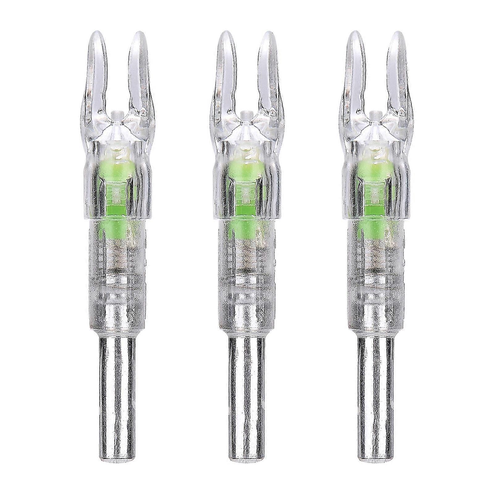3 Pcs Led Lighted Nocks For Id 6.2mm Arrows With Bow String Activation Switch 2025