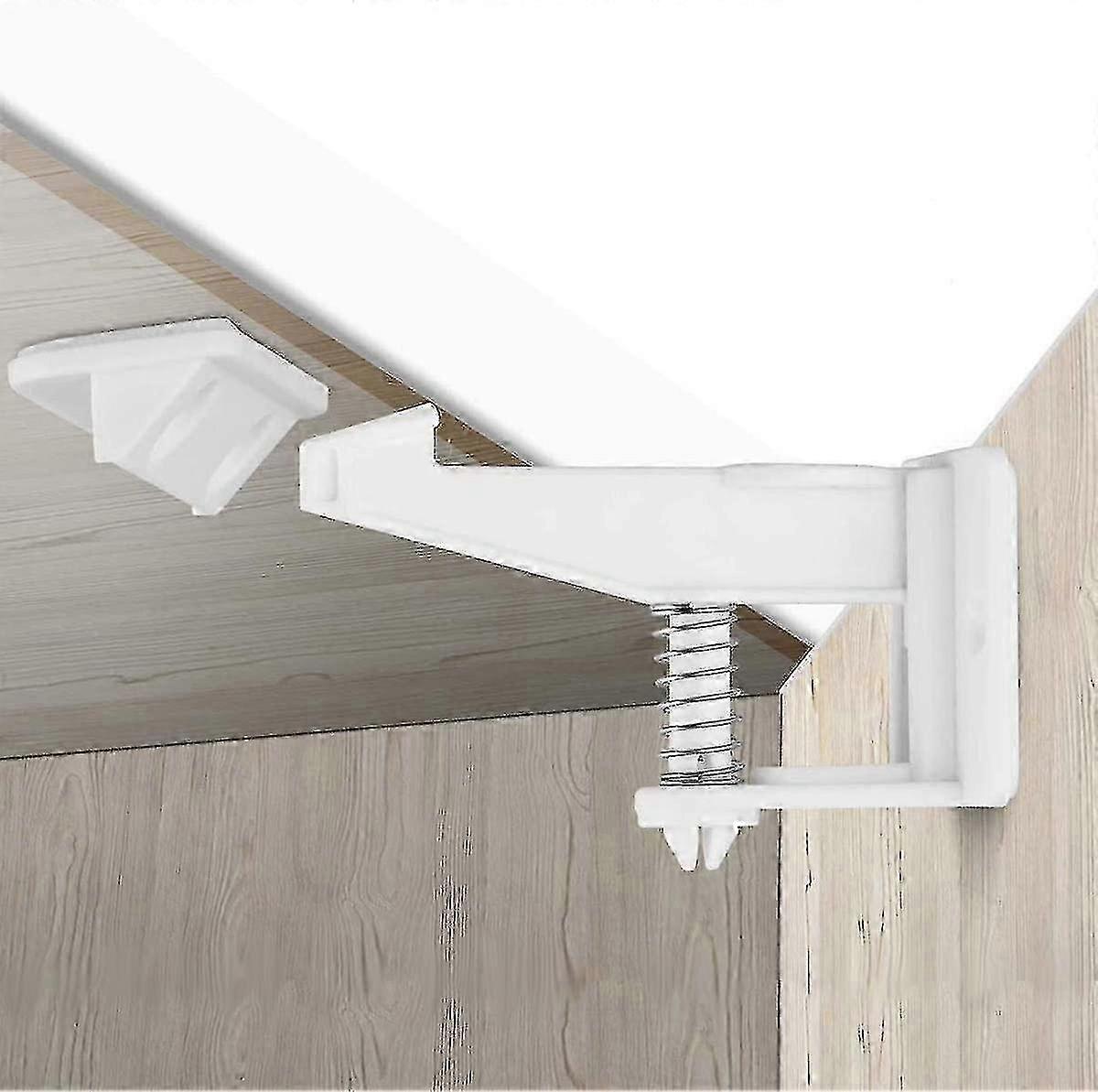 2025 12 Pack Child Safety Locks, Safety Cupboard Locks, Invisible And Unlocked Design (white)