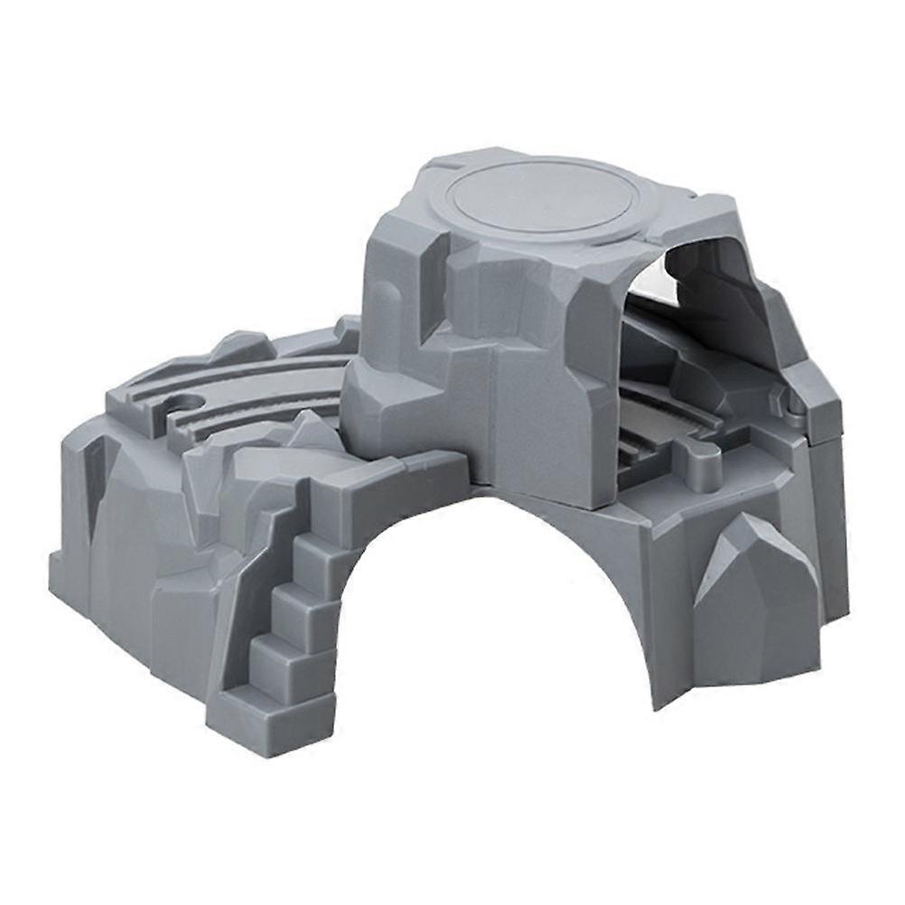 Grey Plastic Railway Tunnel Model Toy for Decor Durable Lightweight Perfect for Kids Scene Building