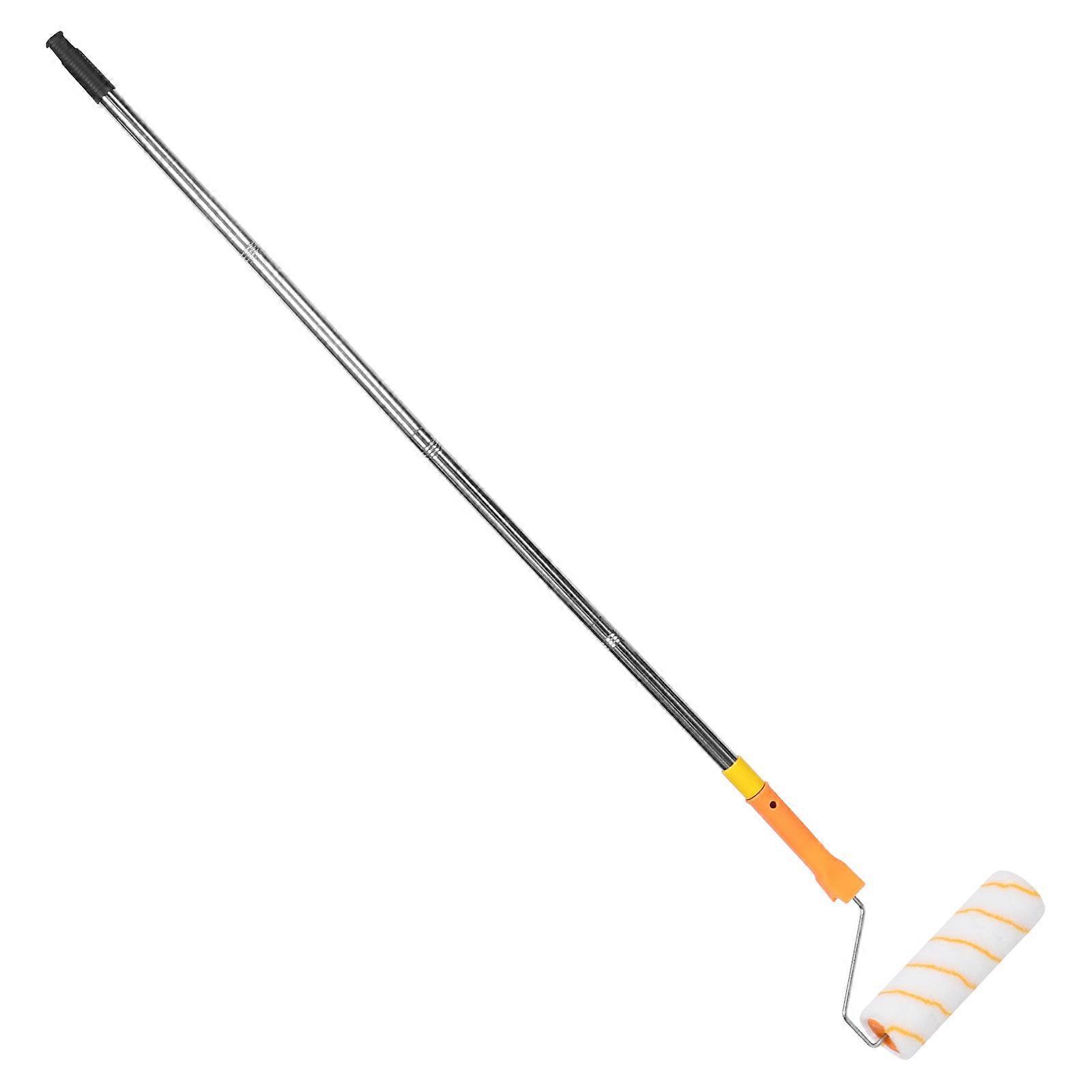 Cylindrical Roller For Painting Walls Ideal For Professionals With Telescopic Rod Featuring Functional Design Yellow 1 Set