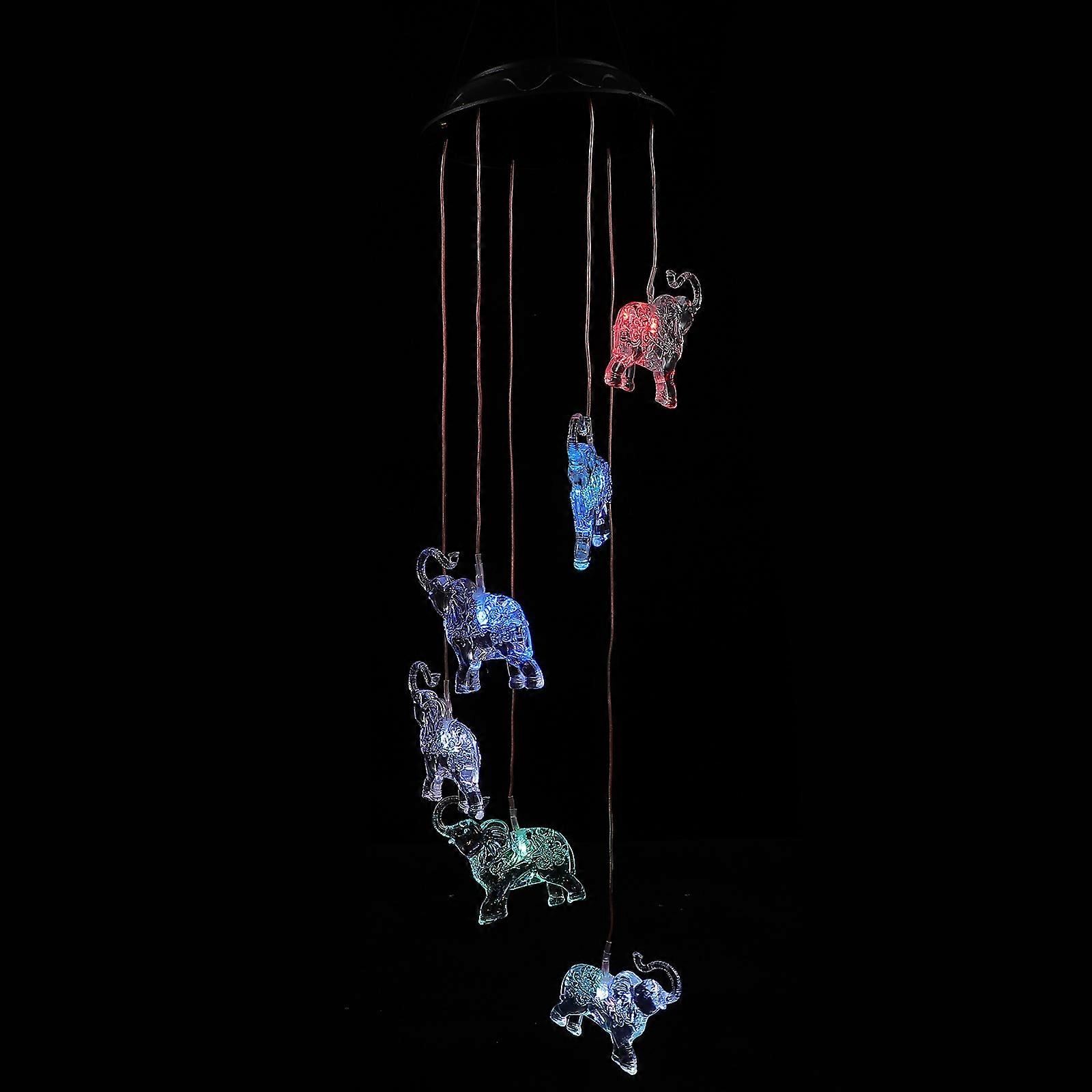 Solar Powered Light Wind Chime Lamp for Yard