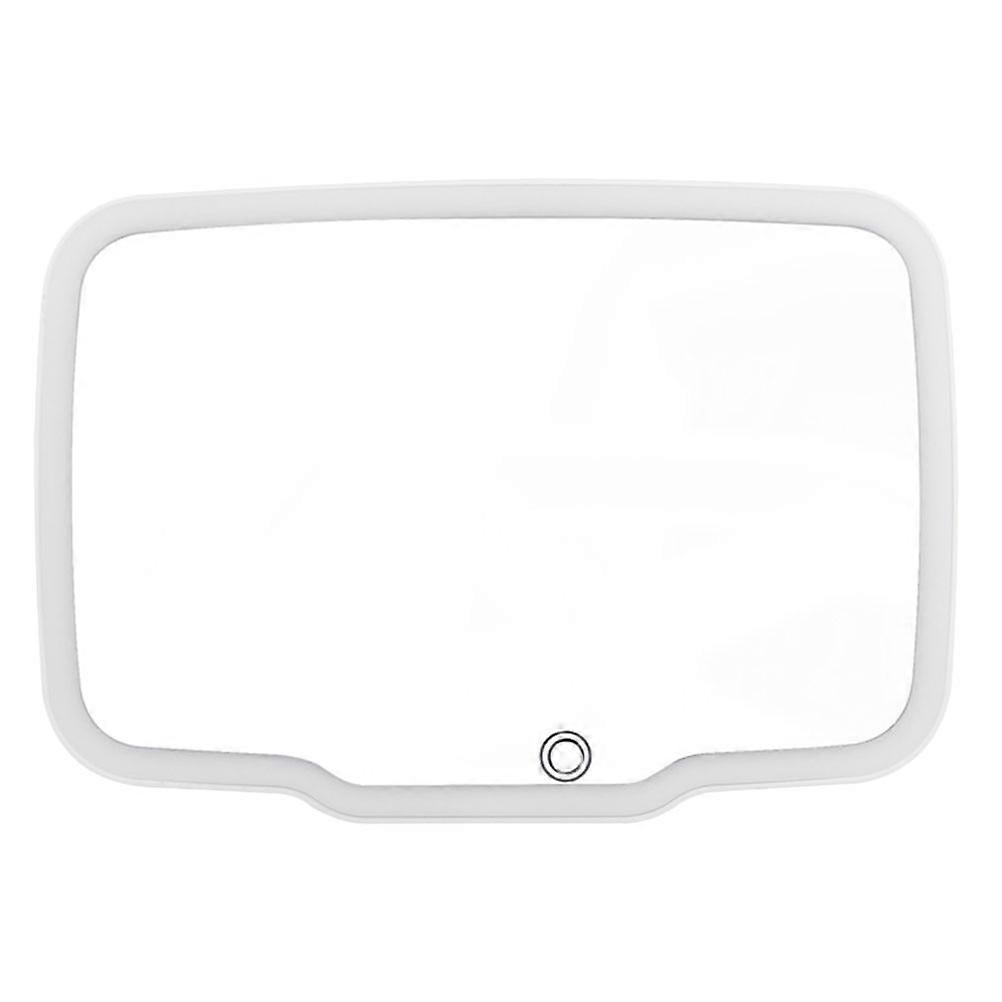 Car Visor Accessories Chargeable Makeup Mirror Perfect For Road Trips 1Set Compact White Design