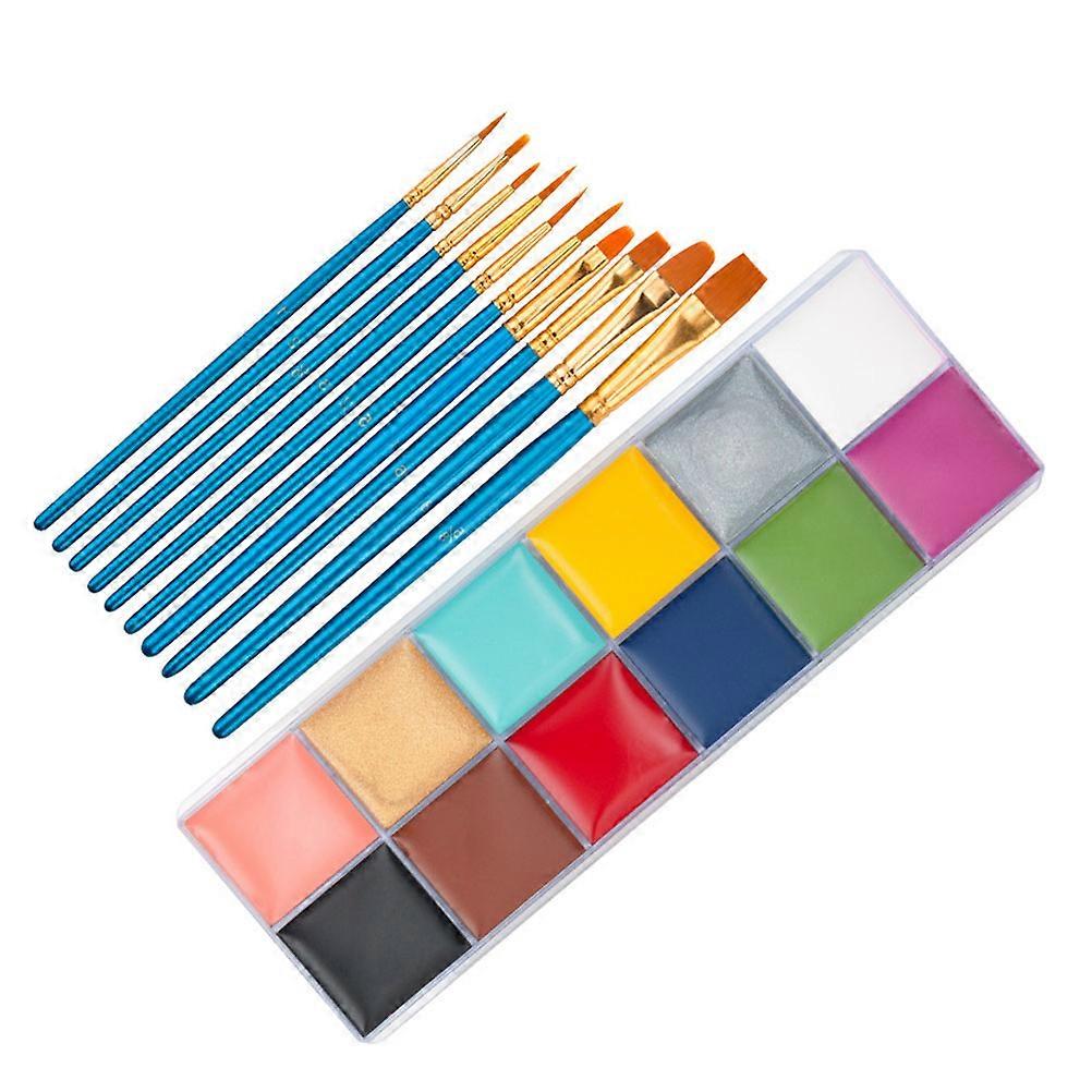Body Painting Pigment For Face Art Featuring 12 Vibrant Colors Fast Drying 1 Set