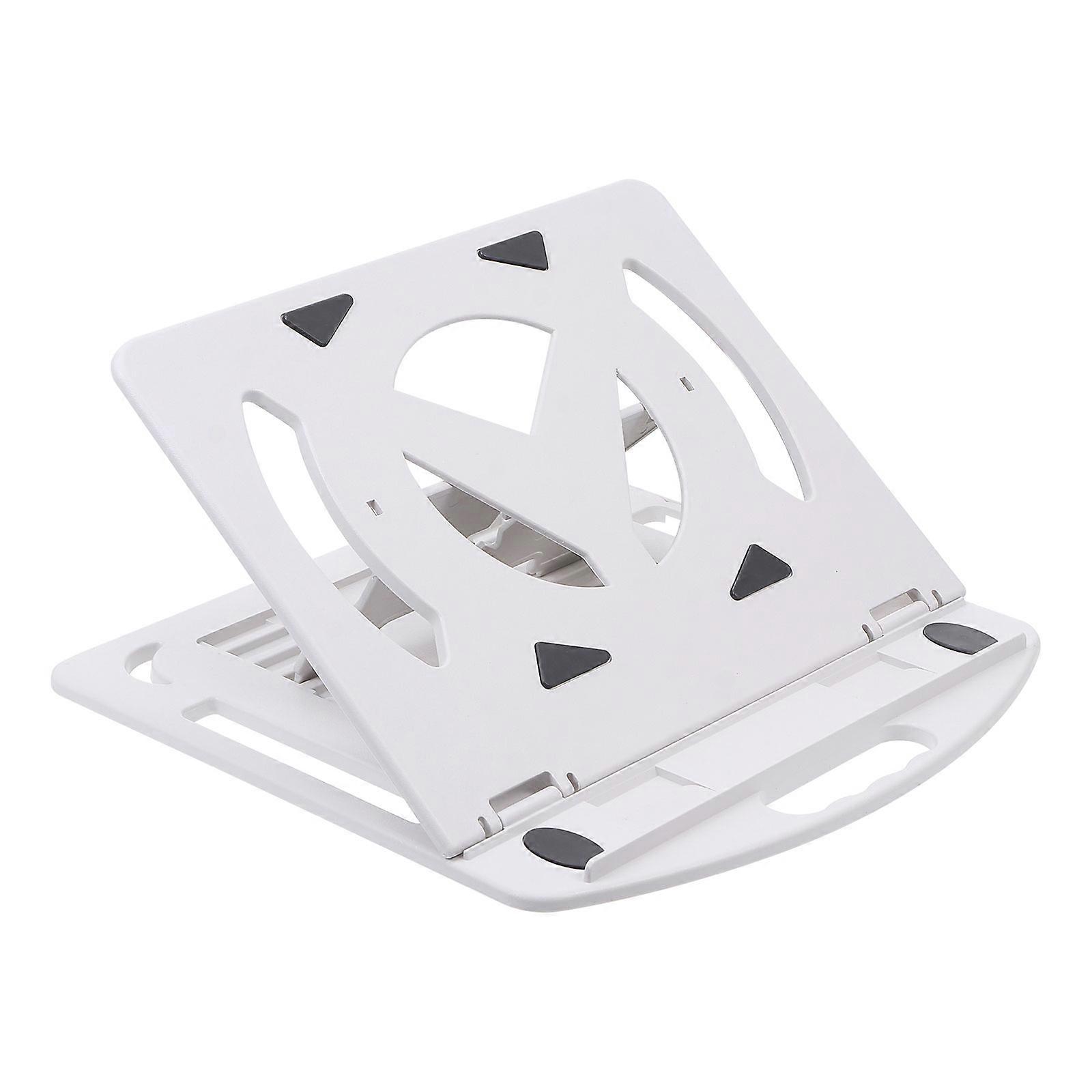 Ergonomic Laptop Stand Elevated Rack Rotating Function For Students 28x28x2.2cm White 1Pcs