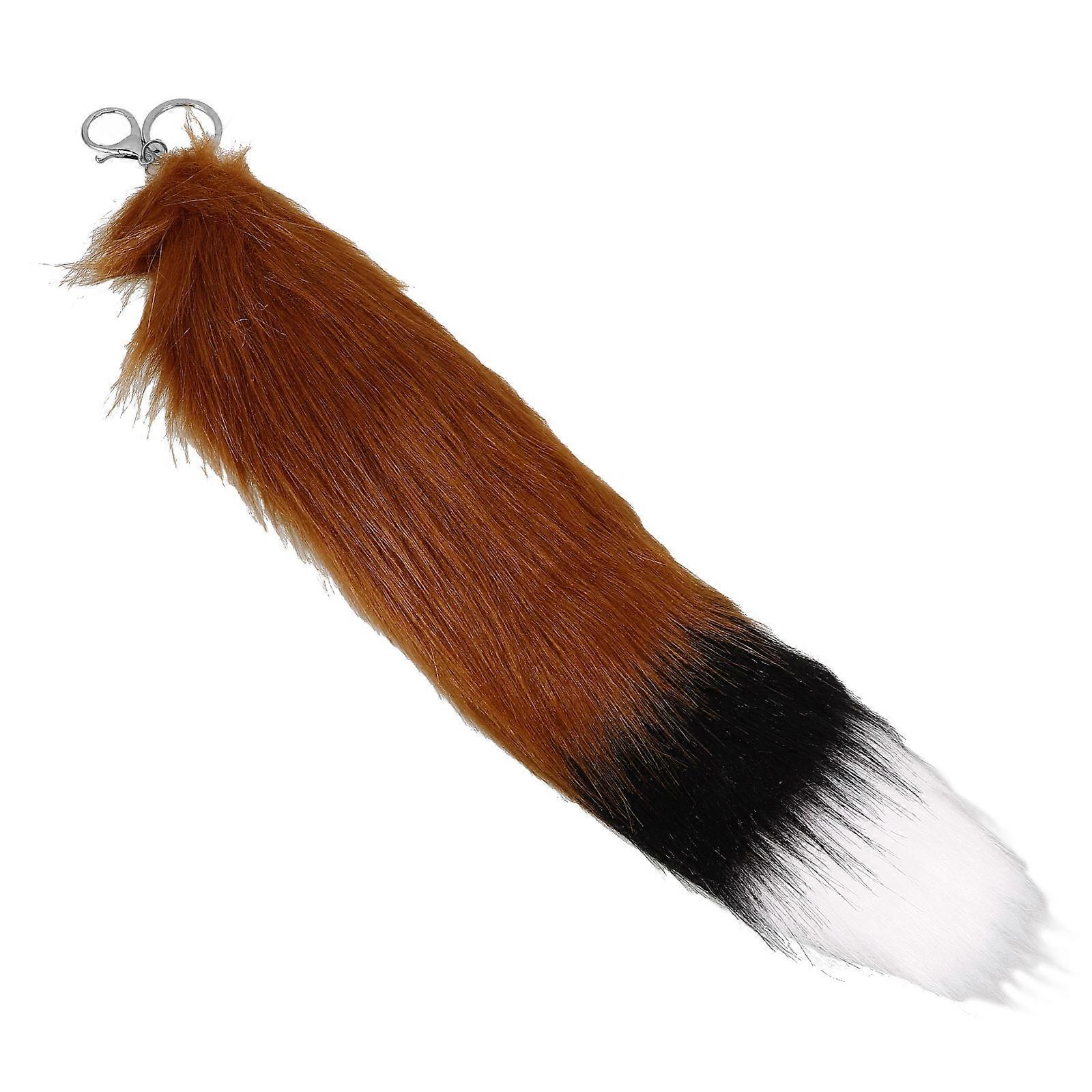 Gradient Fox Tail Keychain Pendant, Cartoon Design, Durable & Stylish Accessory for Bags, Backpacks, and Car Keys, Perfect for Women and Friends