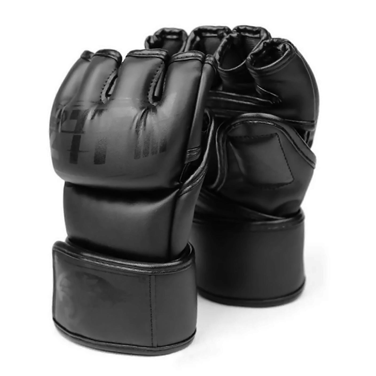 Half Finger Boxing Gloves Mma Training Gloves For Athletes Mma Training Sparring Sessions Punching Practice 2Pcs
