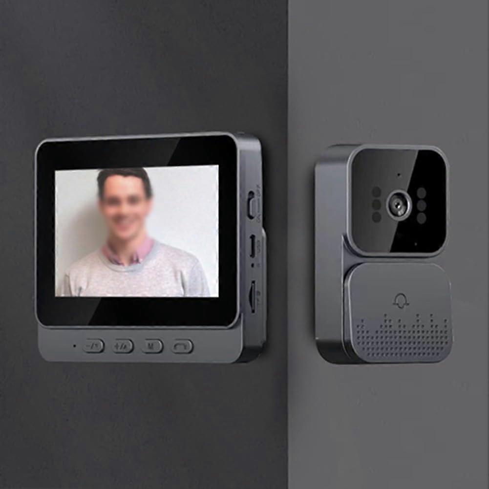 Wireless Video Doorbell with 4.3 Inch Screen, Telephone Security Camera, Doorbell Intercom, Long Transmission Distance
