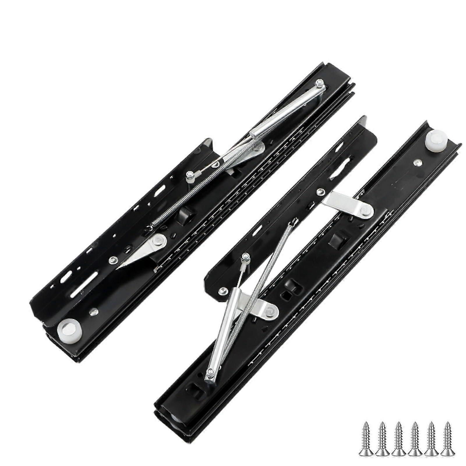 Table Runners Lifting Drawer Guides Soft Close 32cm / 13in Concealed Runners for Desks Workbenches Dining Tables