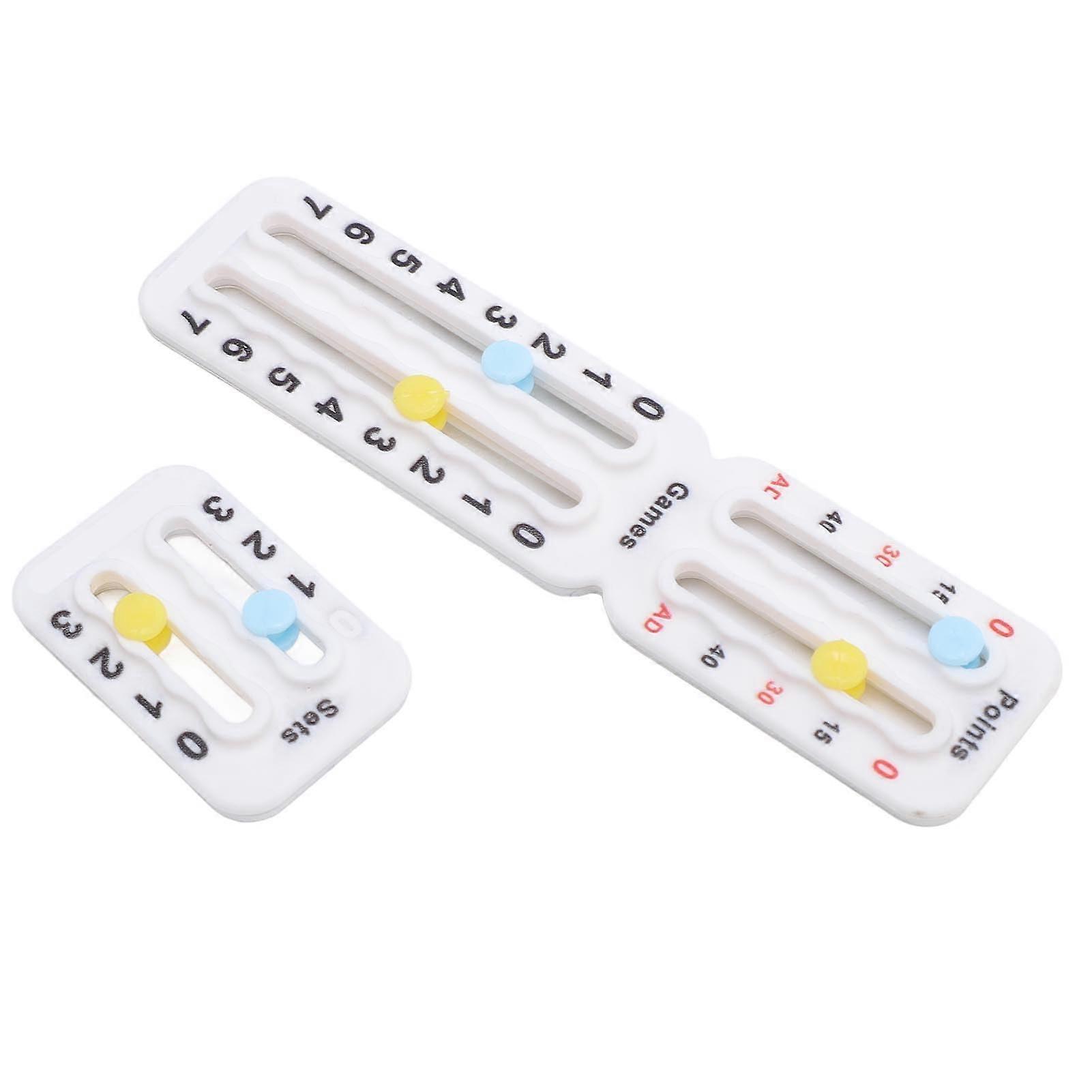 Ball Paddle Score Keeper, Lightweight Graphite Tennis Score Tracker, Easy to Read Portable Scoreboard, White Color