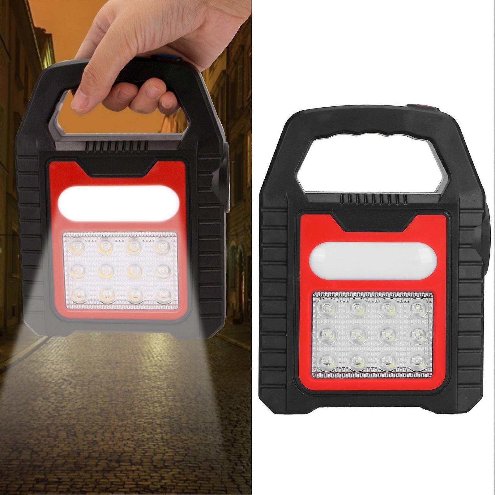 Solar Charging Handheld Flashlight USB Rechargeable Searchlight Reparing Inspection Torch