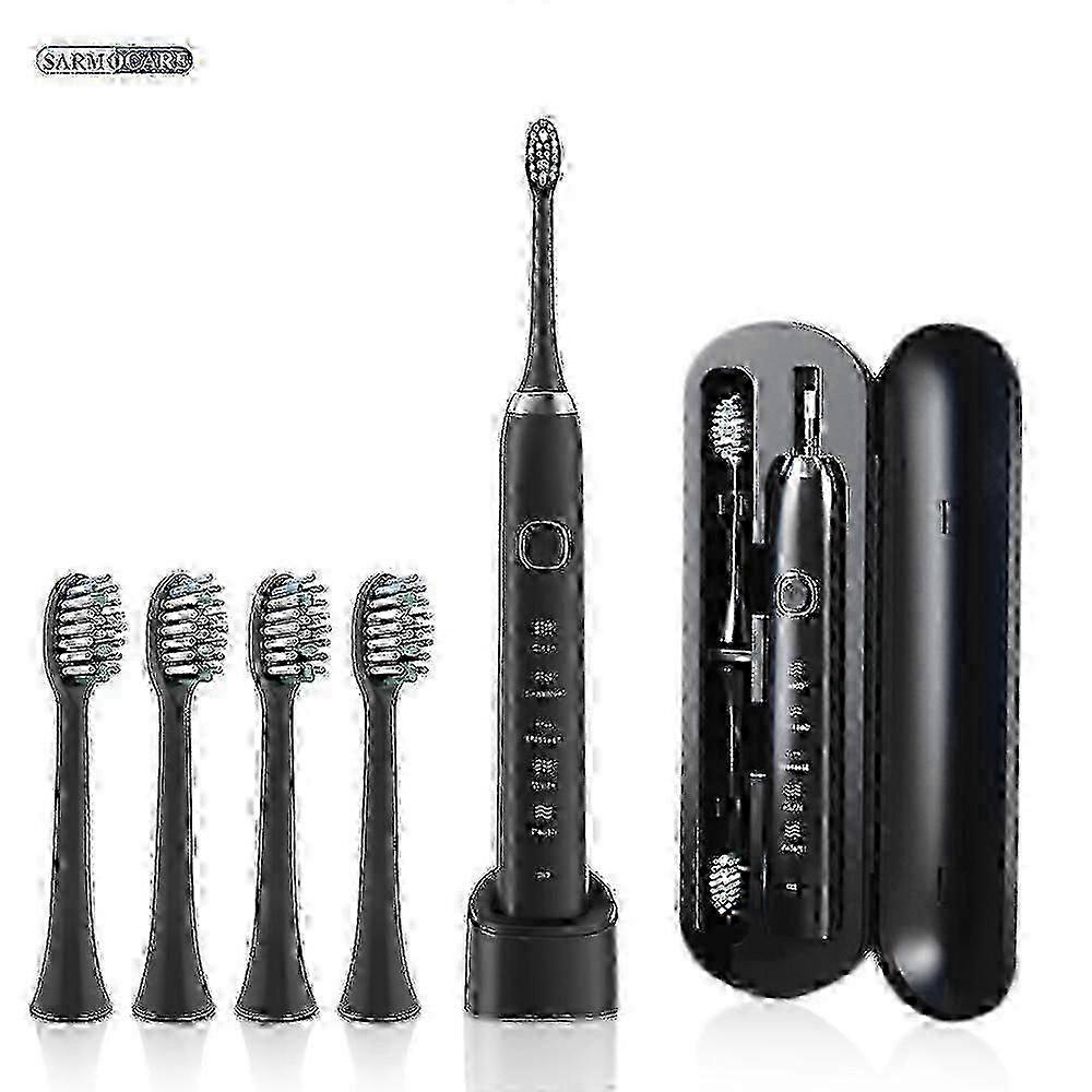 For Sarmocare S100 Sonic Toothbrush with 8 Brush Heads for Whitening and Comprehensive Oral Care