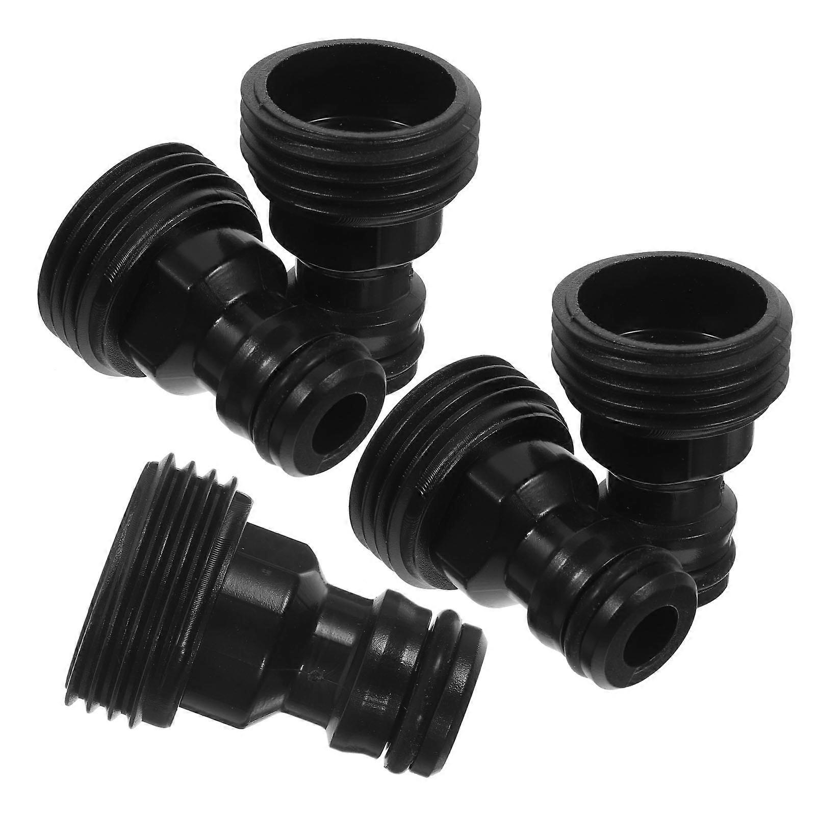 Black Plastic Hose Adapter for Washing Machine with Quick Connect Design and Durable Locking Fittings 5pcs