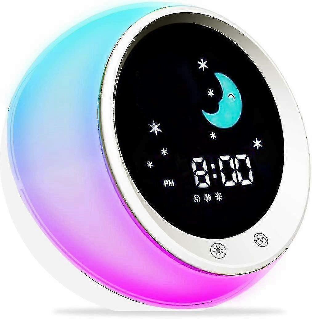 Children's Wake-Up Light Alarm with Sound Machine, Sleep Trainer Clock for Kids, Time-to-Wake Indicator