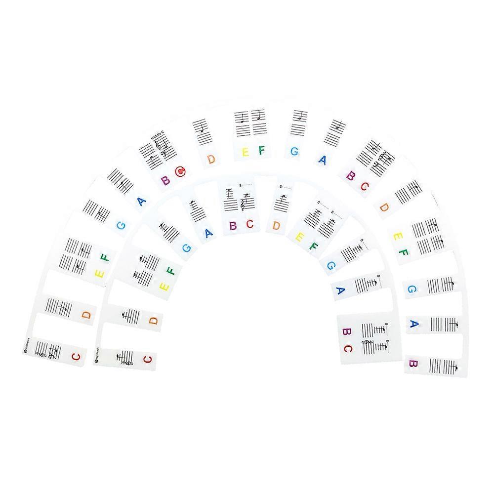 61Keys Removable Silicone Piano Keyboard Note Labels Set Piano