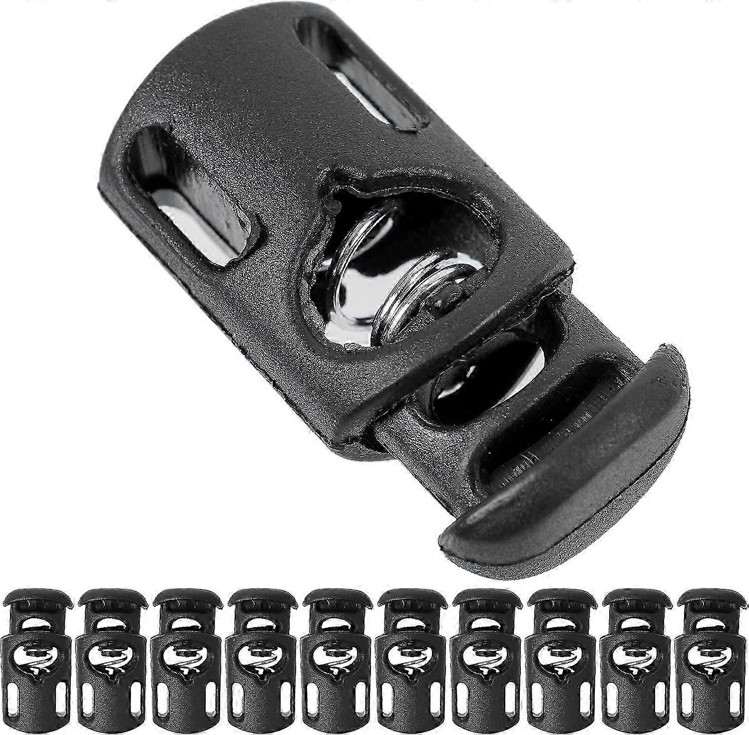 سدادة الحبل ، 1 ثقب 27 * 14 مم ، 7 مم ، عبوة من 10 ، سدادة سلك بلاستيكية ، أربطة أحذية سريعة التحرير ، منزلق الحبل