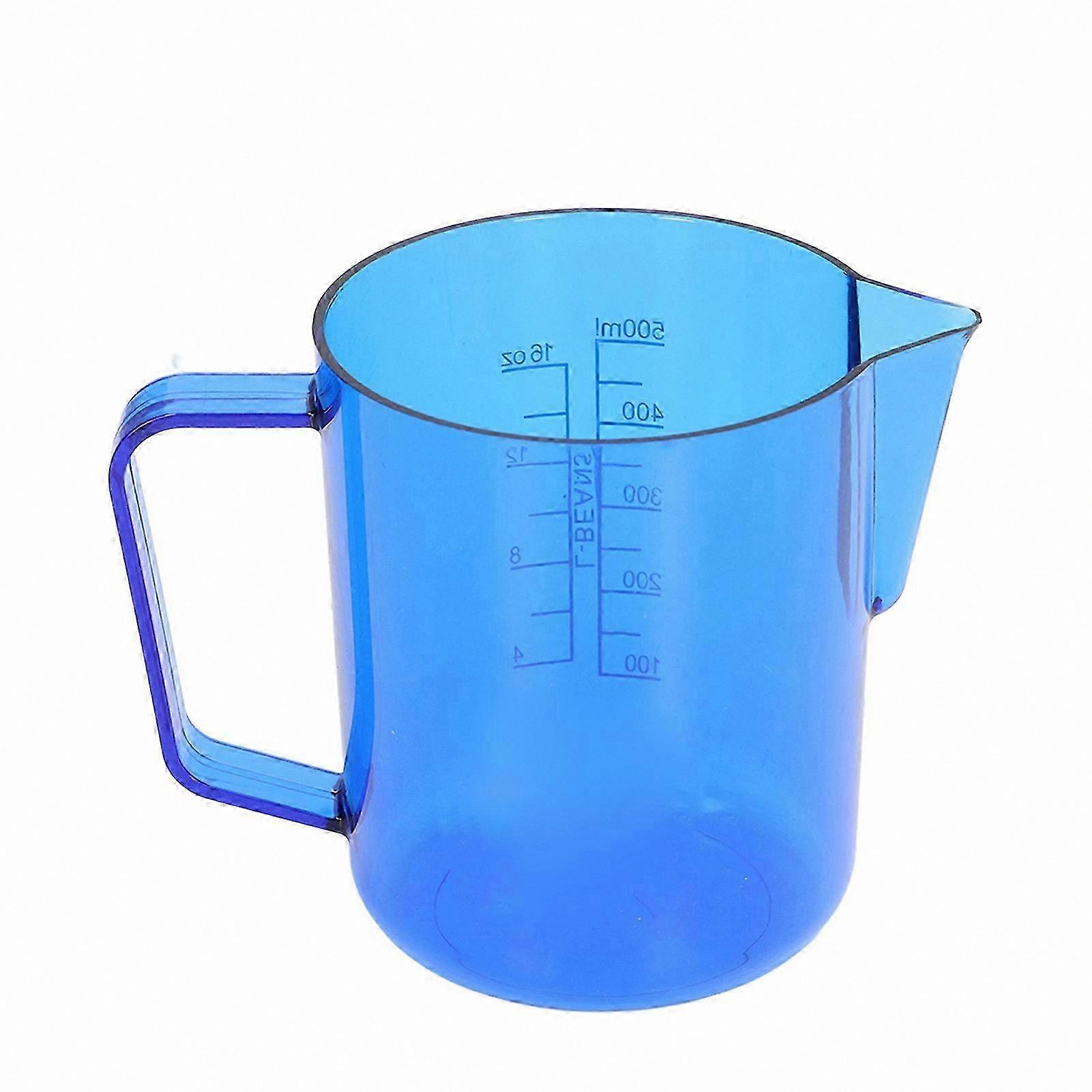 600ml Durable Frothing Pitcher with Eagle Mouth Spout for Coffee and Milk Preparation Blue