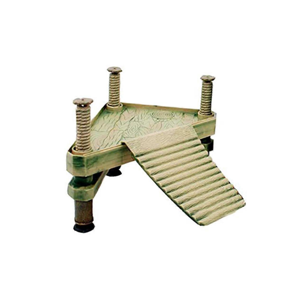 Triangular Floating Turtle Platform for Turtles and Reptiles Basking Ramp for Tanks Textured Access for Easy Climbing