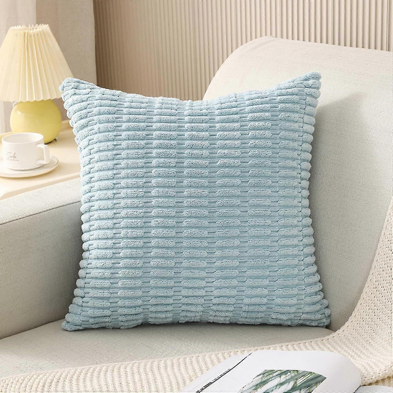 Corduroy Pillowcase Solid Color Simple Square Cushion Home Sofa Upholstery