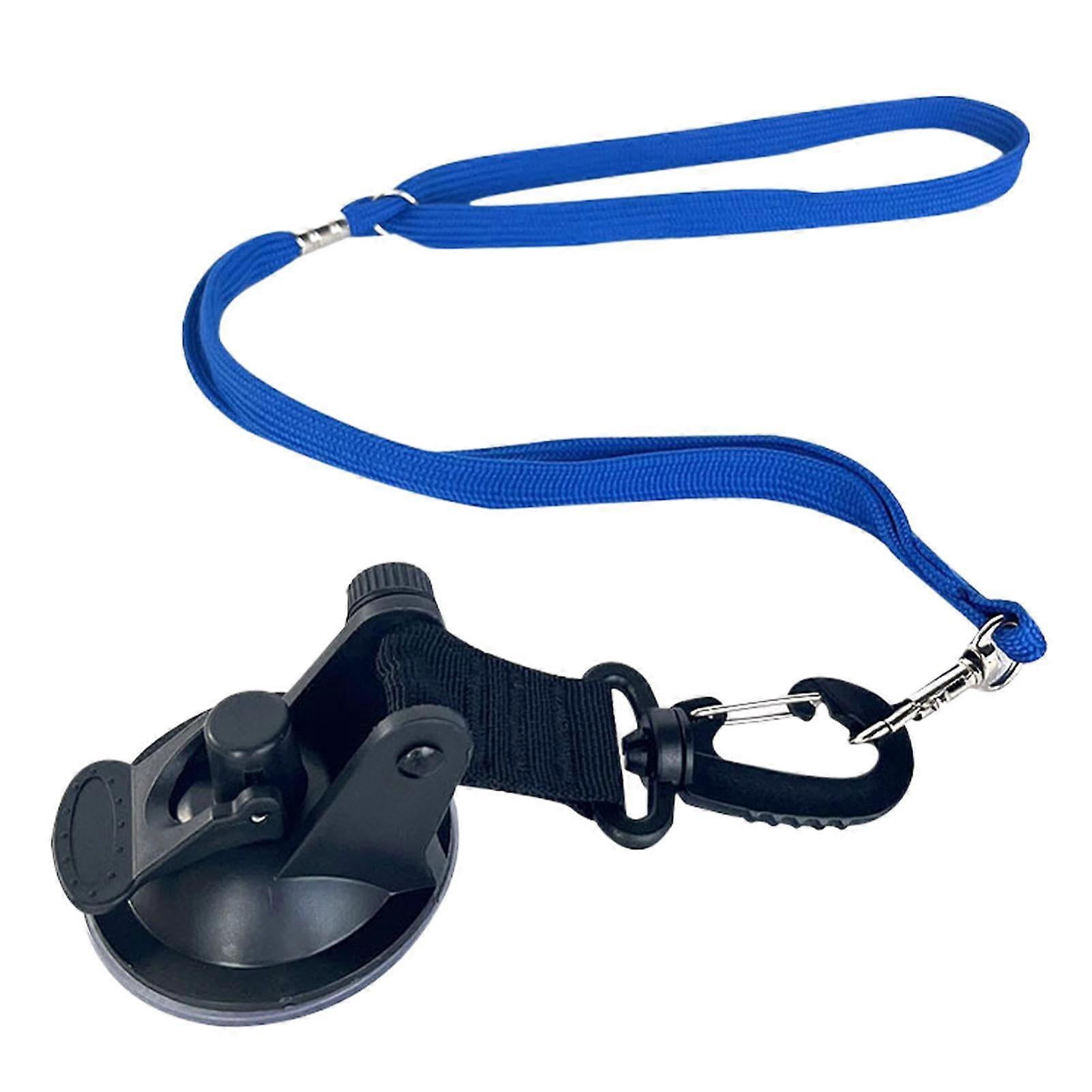Dog Bath Strap with Suction Cup, Adjustable Restraint for Dog Grooming Tub, Blue Dog Shower and Bath Accessory