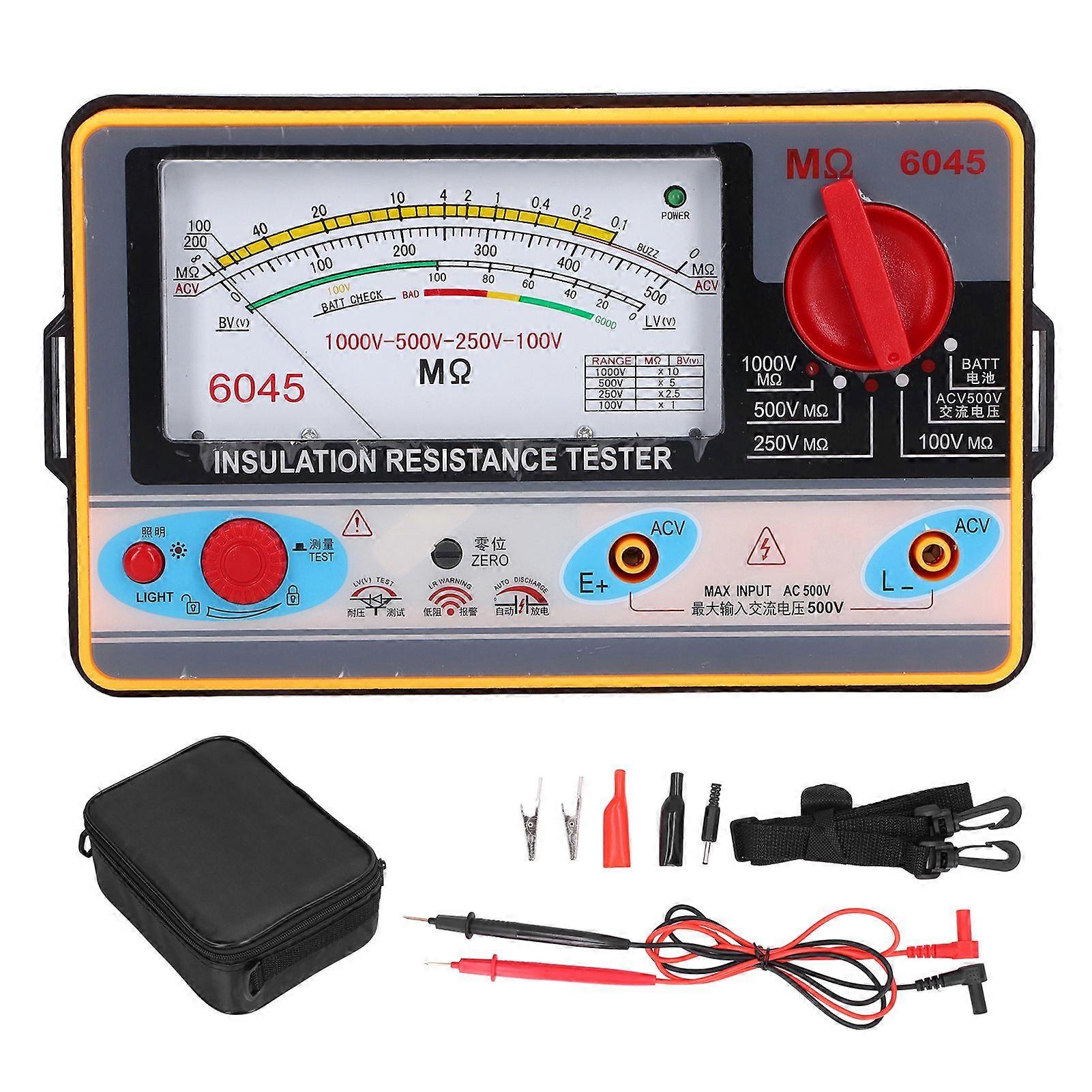 TY6045 Insulation Resistance Tester Portable High Accuracy Megohmmeter 1000V 5M2000M