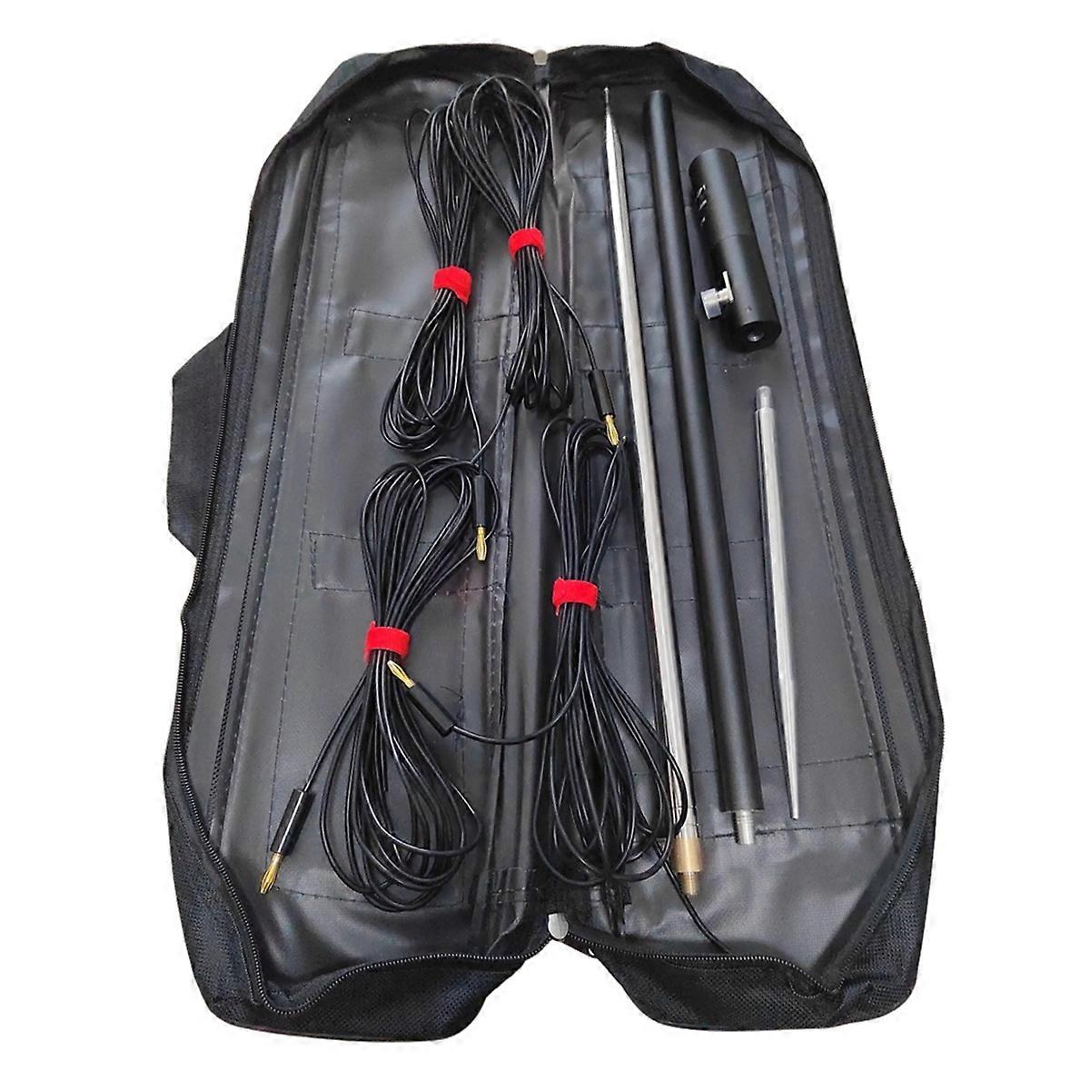 Portable Shortwave Antenna 100W Outdoor High Efficiency GP Antenna with 4 GND Cables for 20M-6M Band Tuning