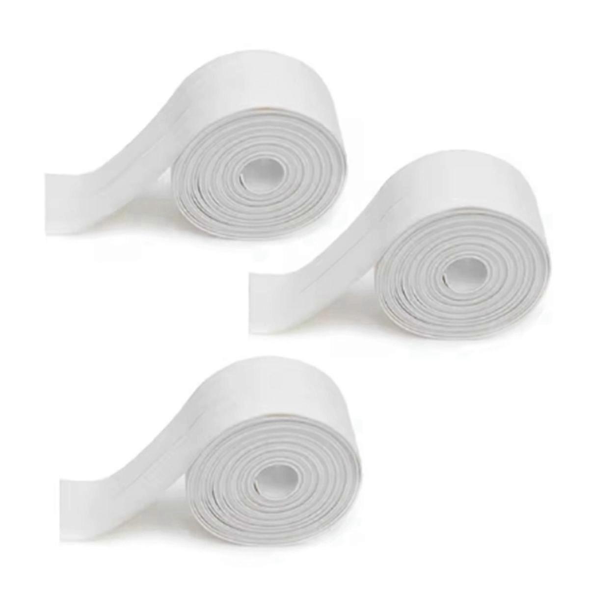 3pcs Shower Bath Sealing Tape Strips for Bathroom Seal Caulk Strip