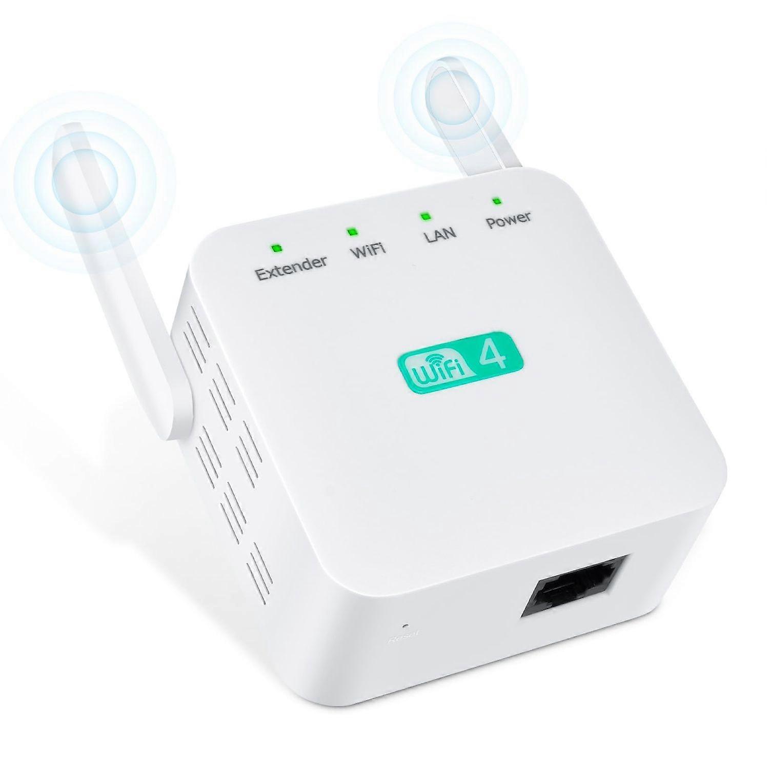 WiFi Amplifier - 300Mbit/s, 2 Antennas, 4 Modes(White)