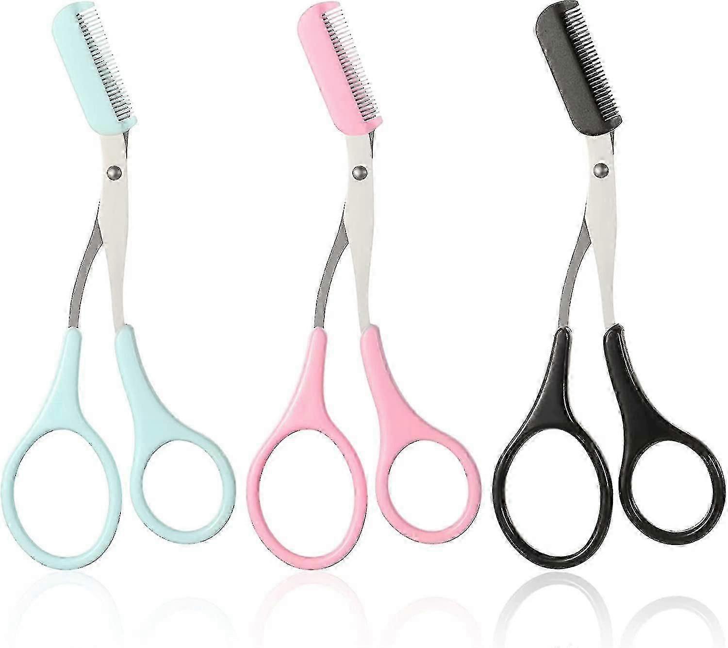 Precision Eyebrow Scissors for Women Non-Slip Grip Trimmer with Shaping Blades in Colours