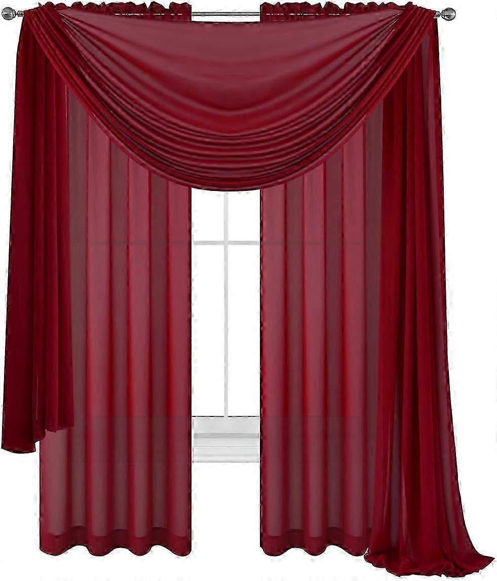 Drape/Panels/Scarves/Treatment Beautiful Sheer Voile Window Elegance Curtains